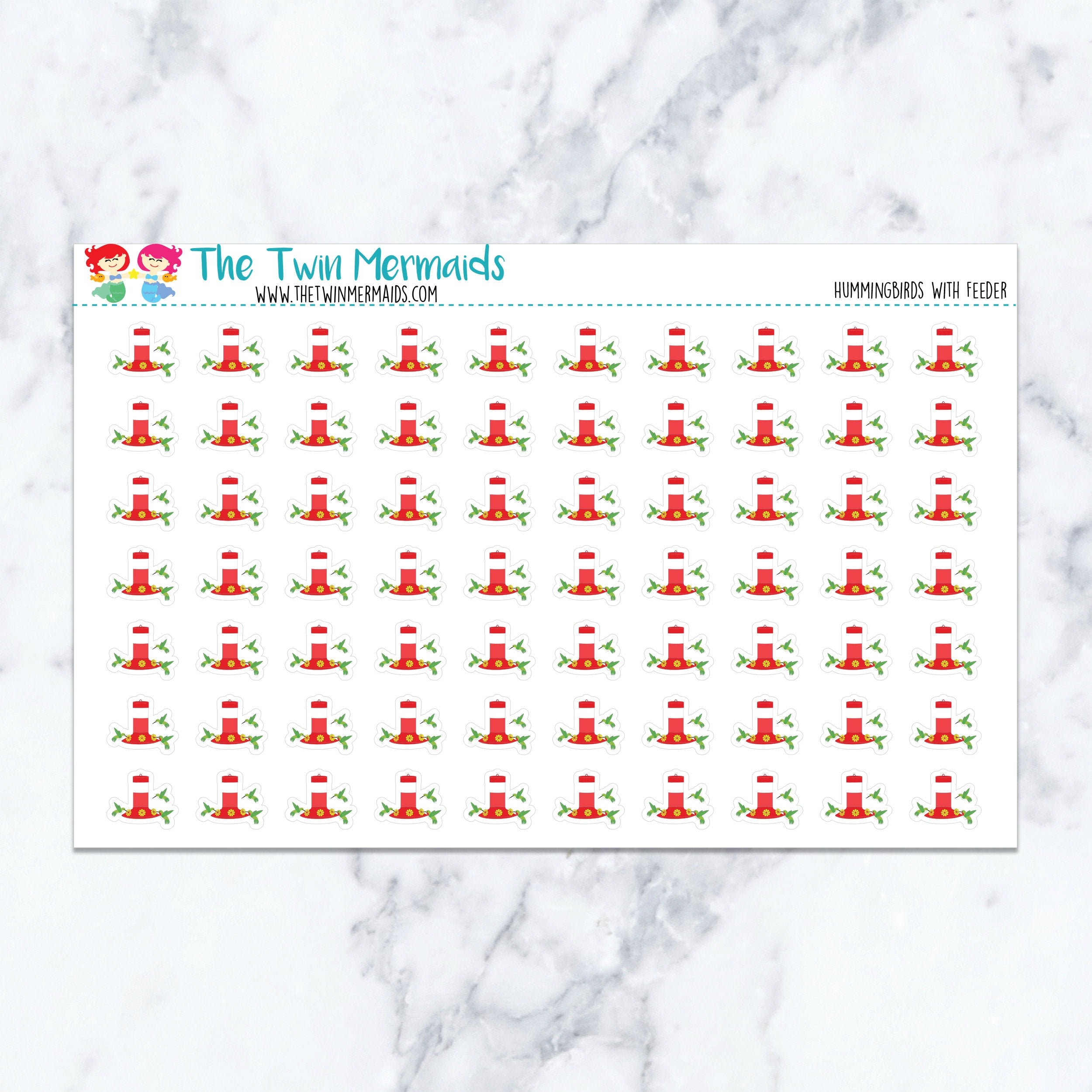 Hummingbirds with Feeder Planner Stickers