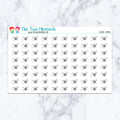 Digital Camera planner stickers. Kiss-cut sticker sheet for planners, bullet journals, and scrapbooking.