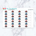 Curling Quarter Boxes Planner Stickers
