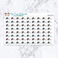Curling Practice planner stickers. Kiss-cut sticker sheet for planners, bullet journals, and scrapbooking.