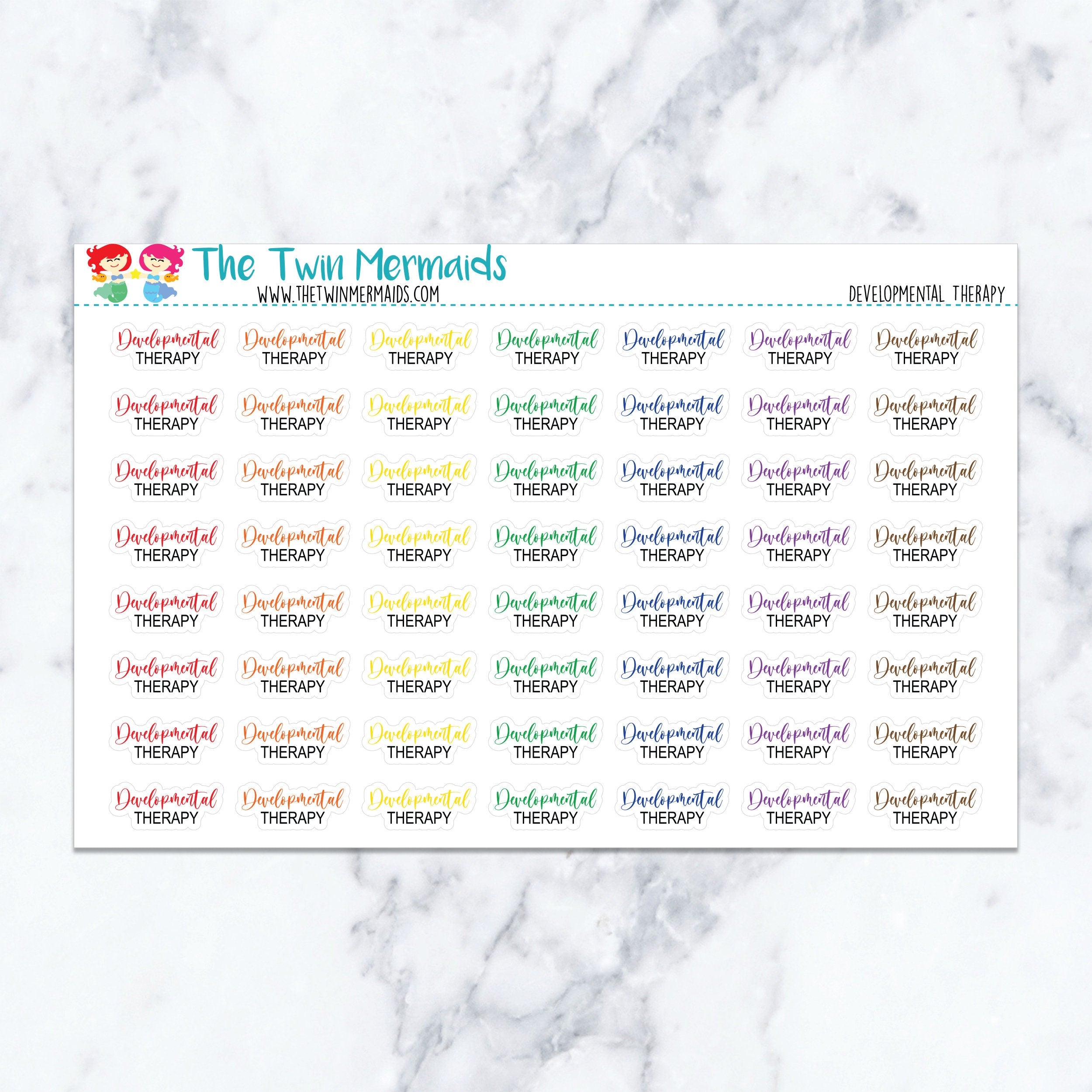 Developmental Therapy Planner Stickers