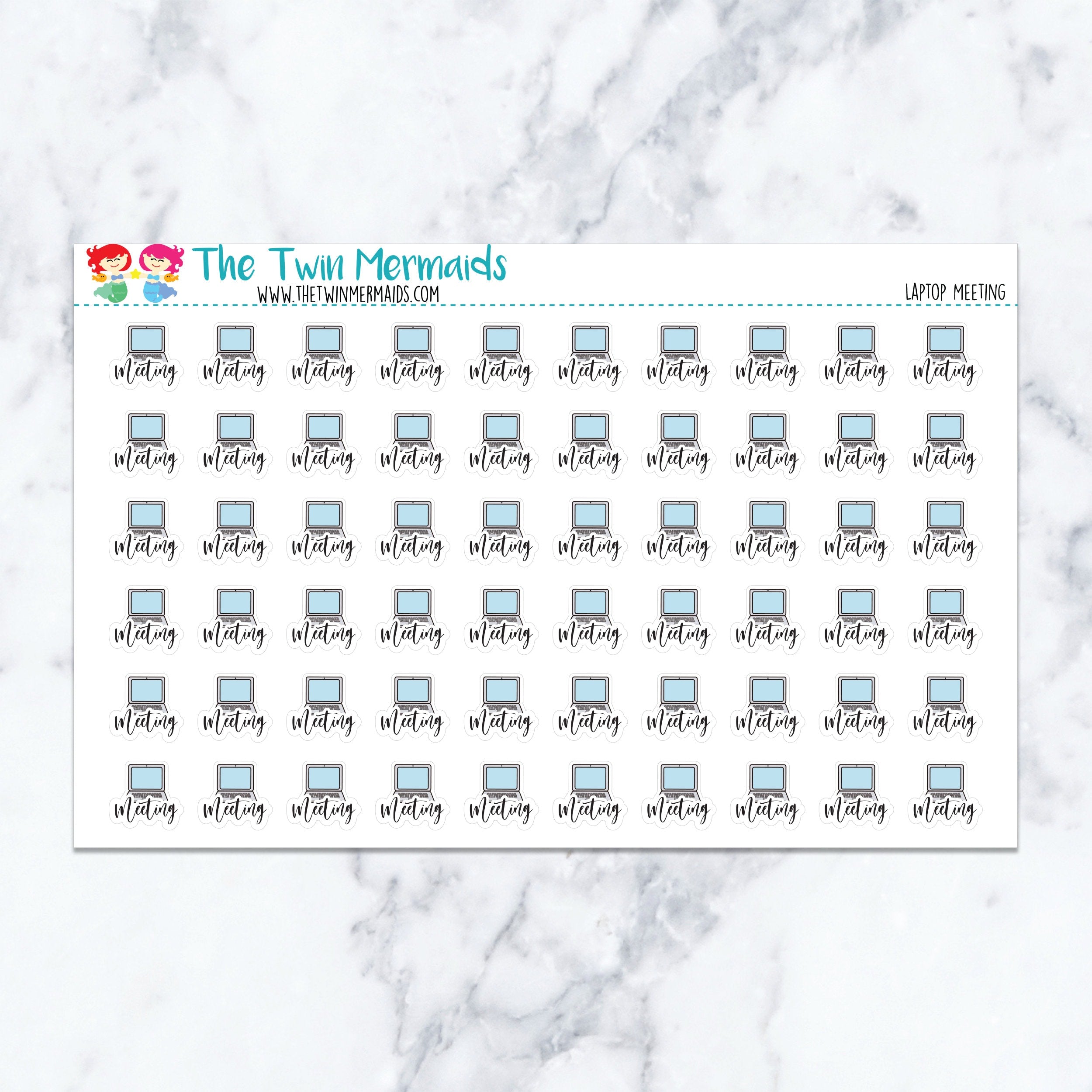 Laptop Meeting Planner Stickers