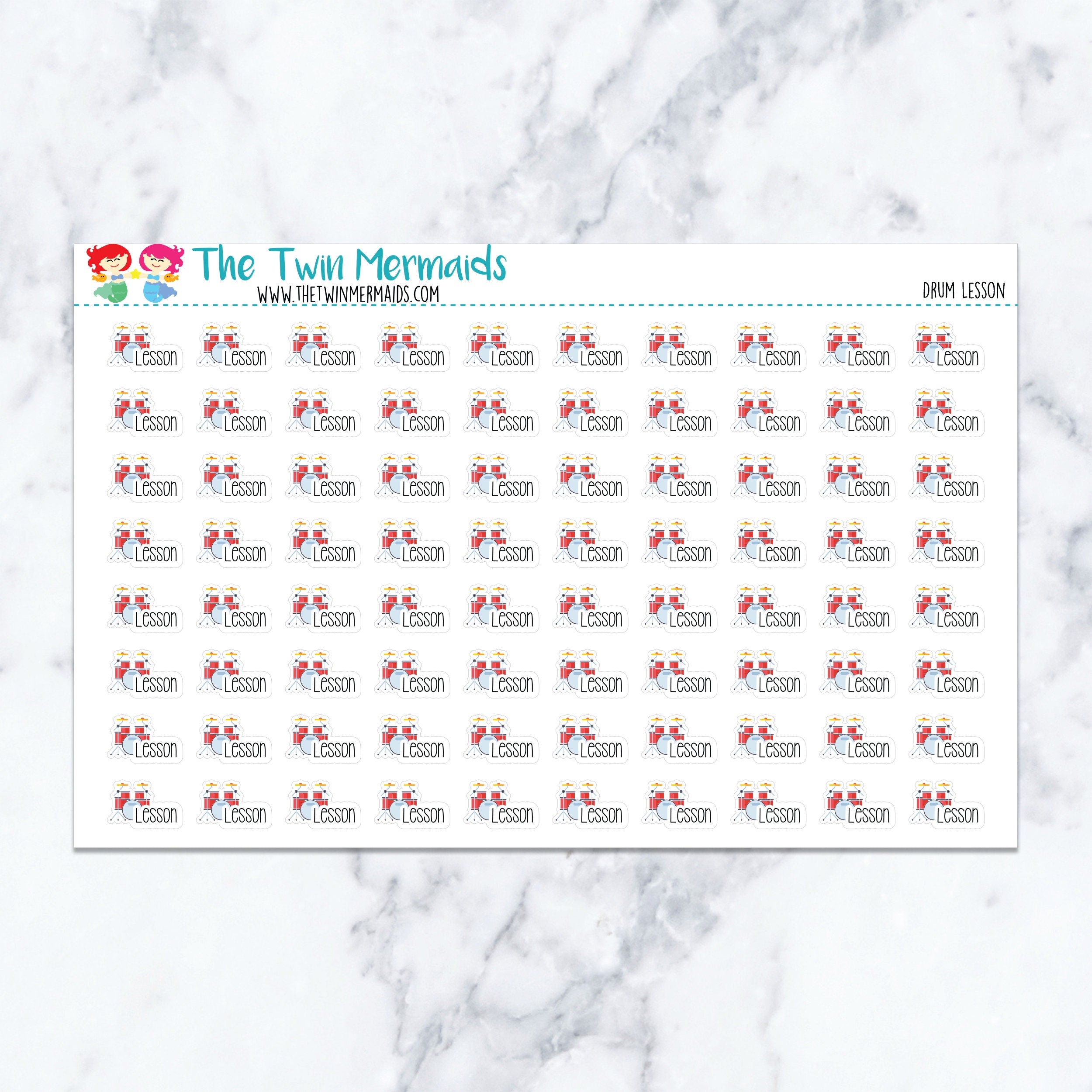 Drum Lesson Planner Stickers