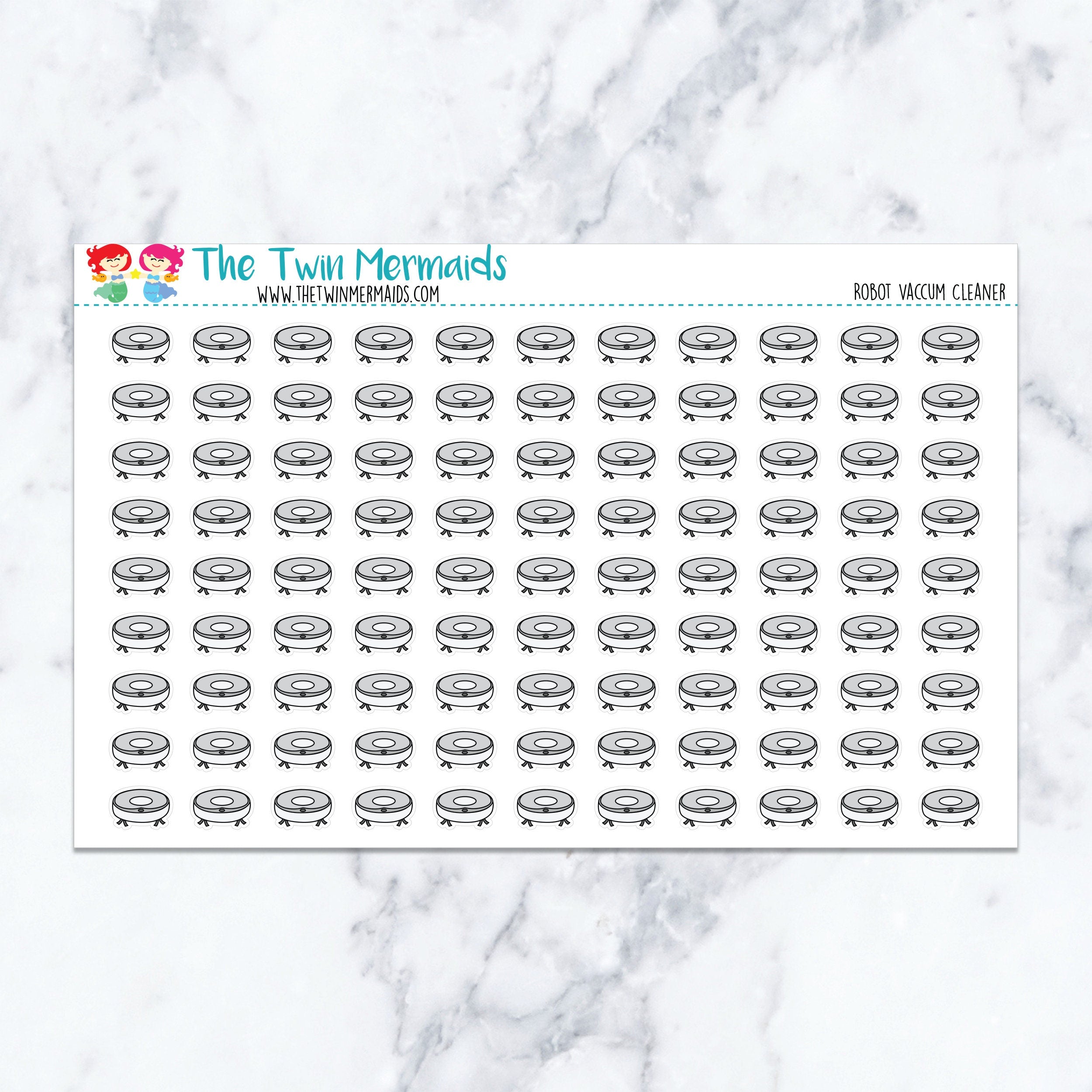 Robot Vacuum Cleaner Planner Stickers