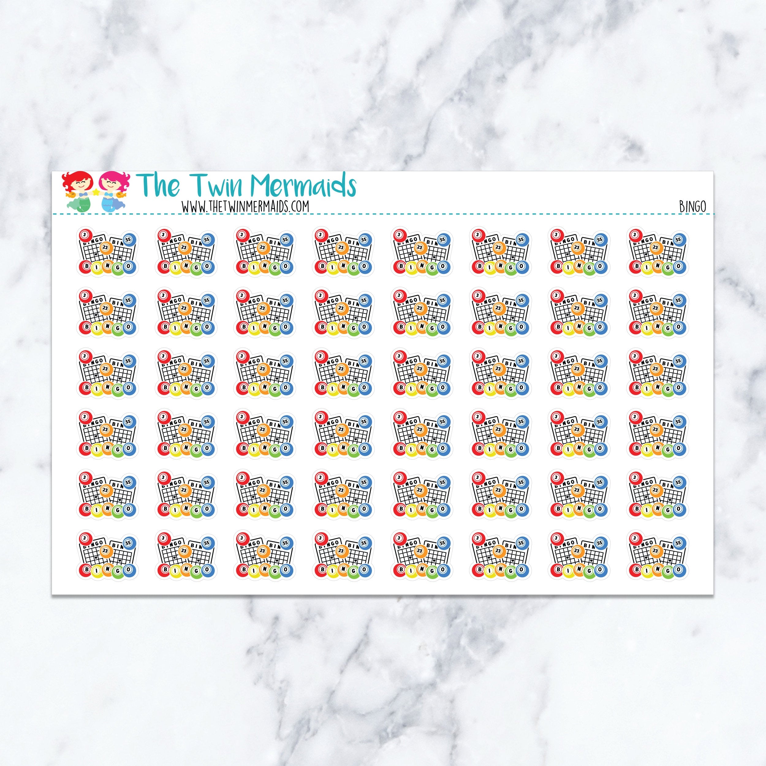 BINGO Planner Stickers