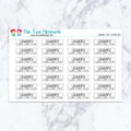 Laundry Steps Stitched Box Planner Stickers