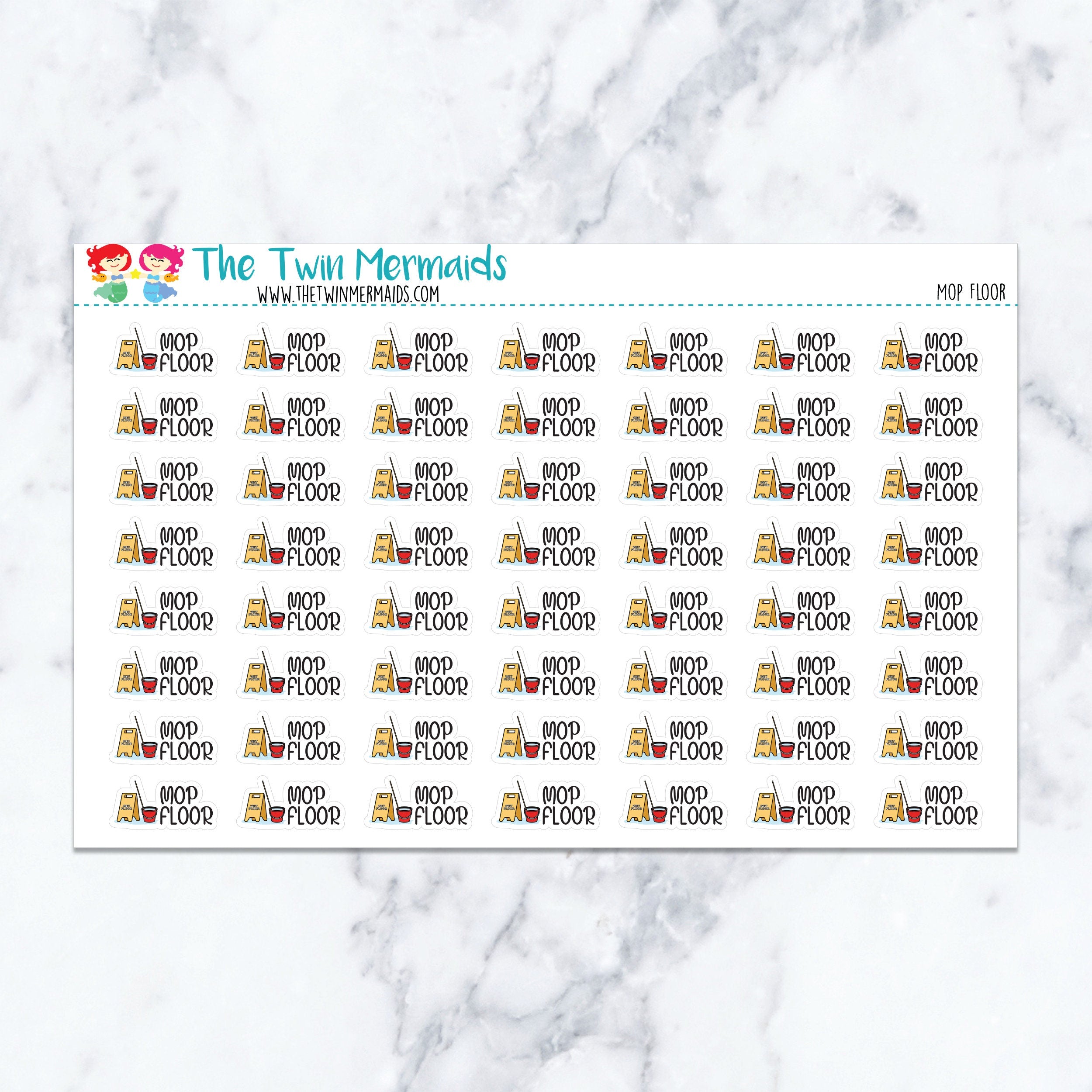 Mop Floor Planner Stickers
