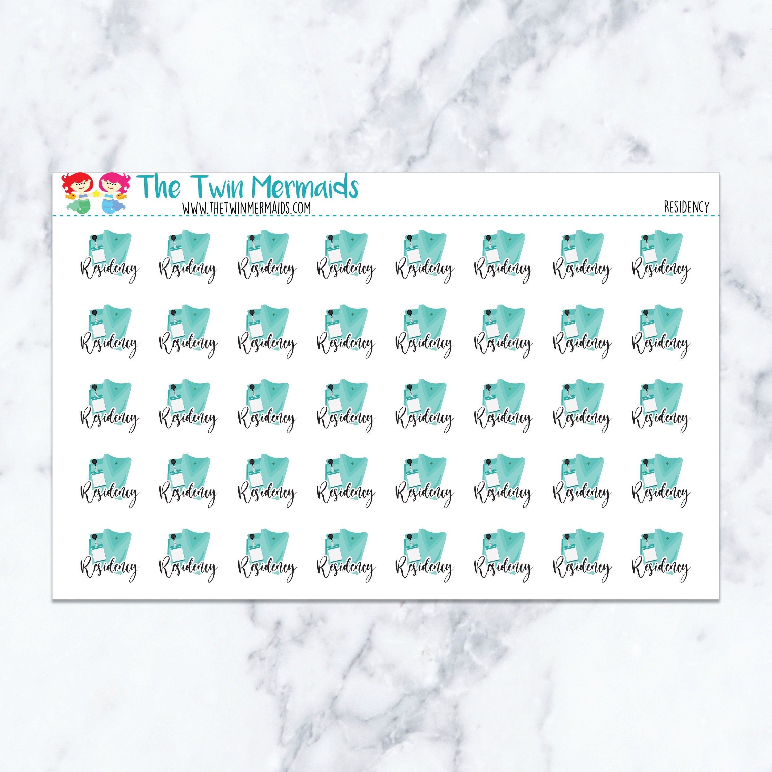 Residency Planner Stickers