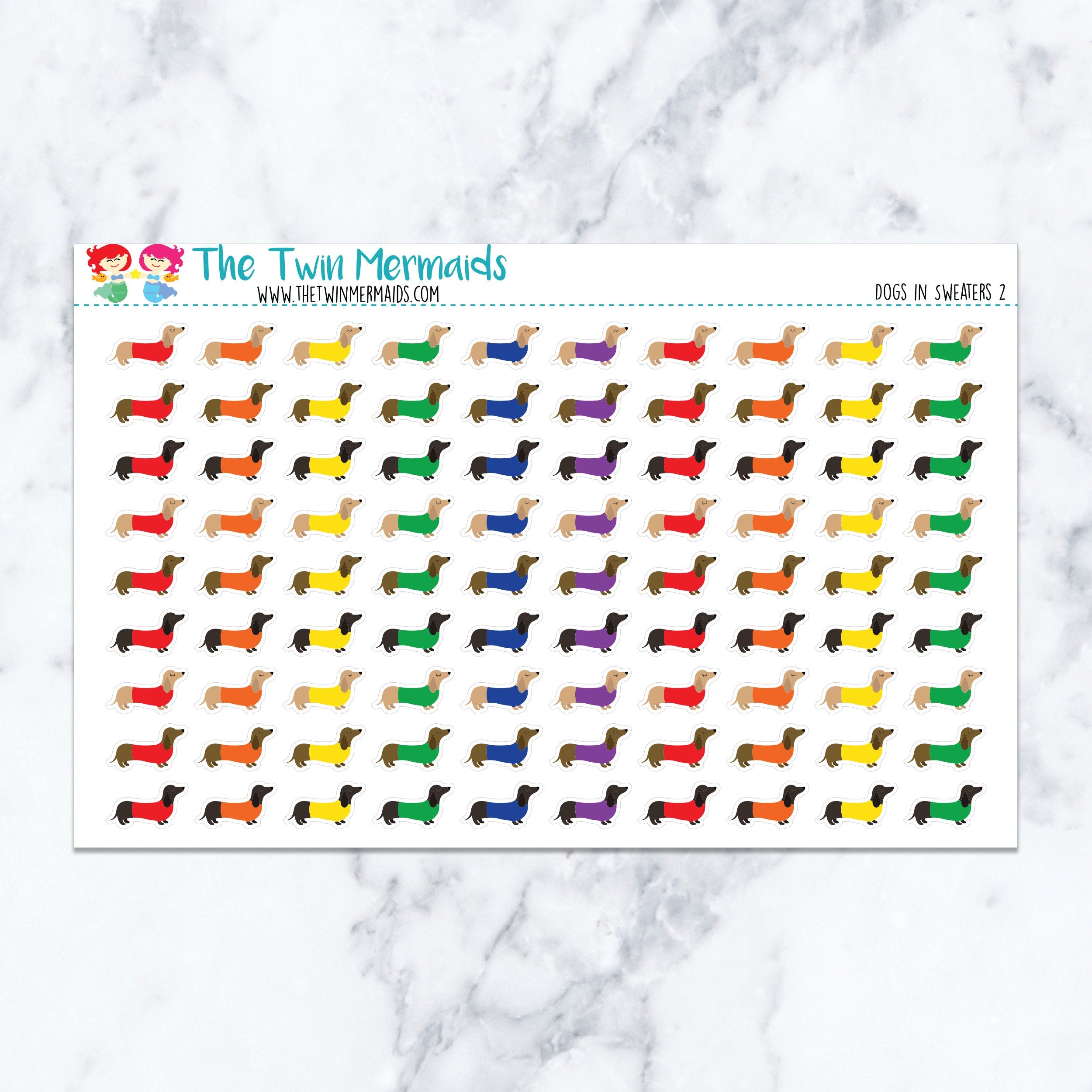 Dogs in Sweaters 2 Planner Stickers