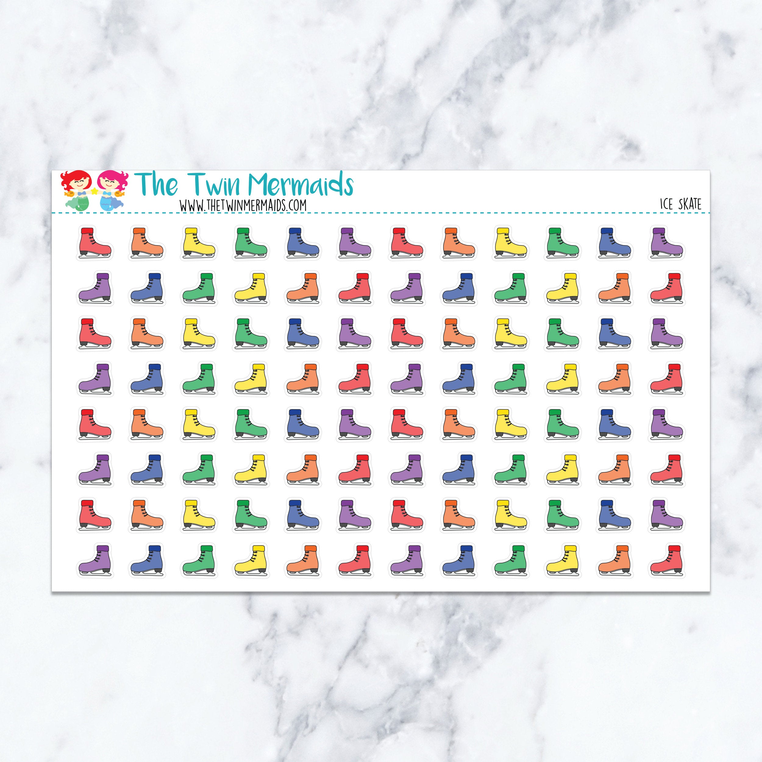 Ice Skate Planner Stickers