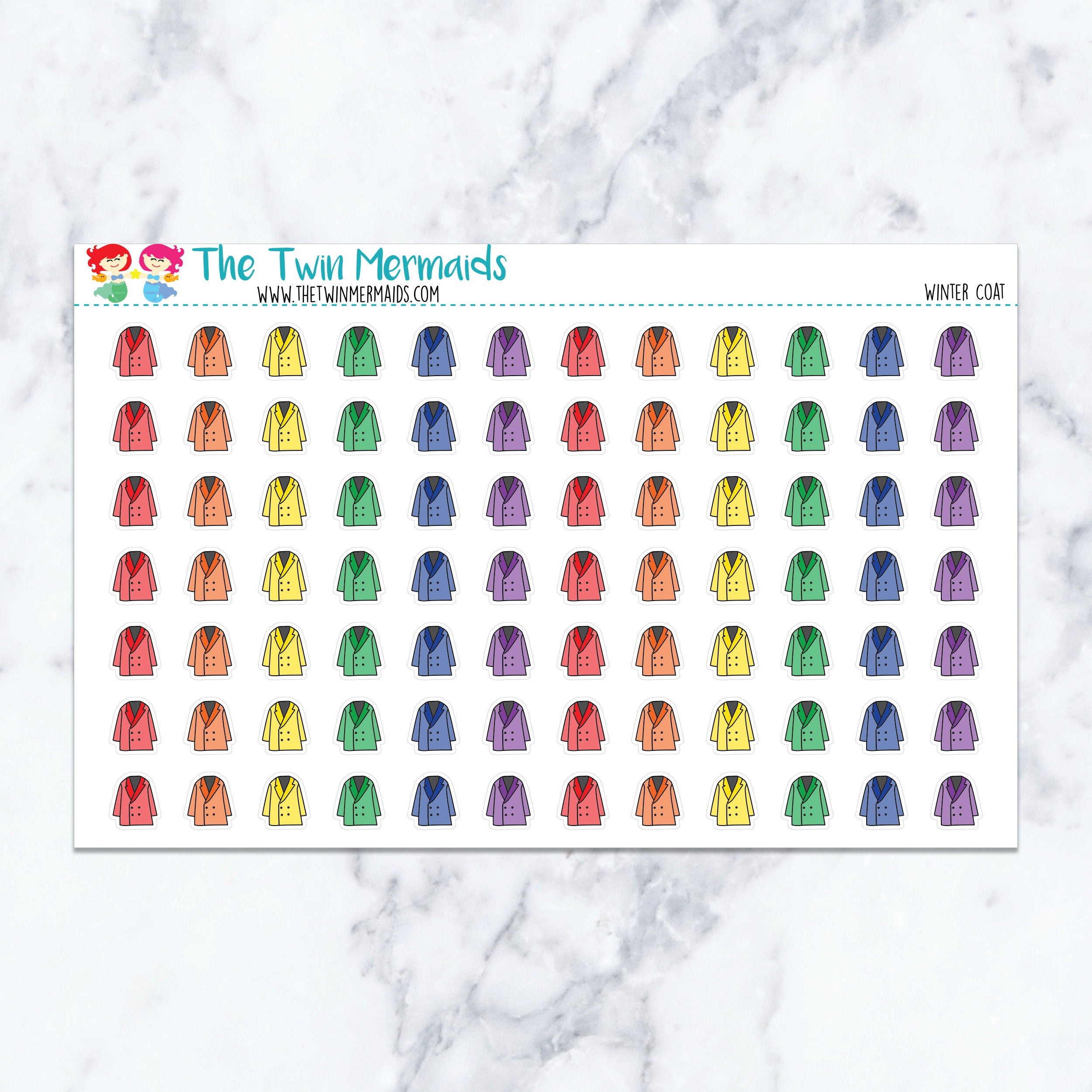 Winter Coat Planner Stickers