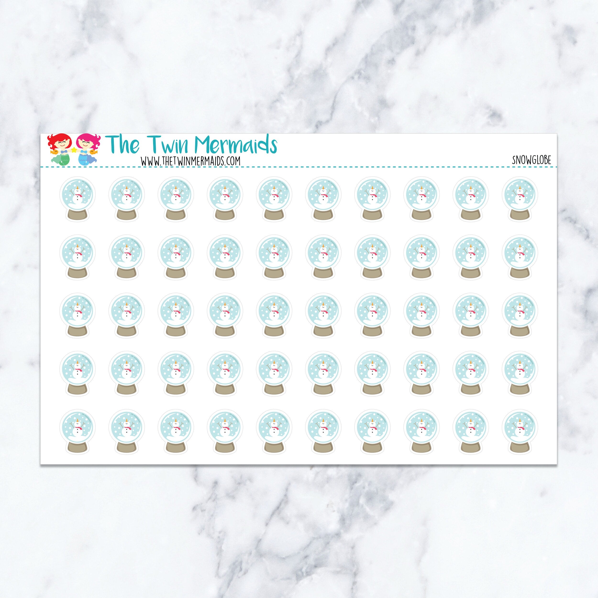 Snowglobe Planner Stickers