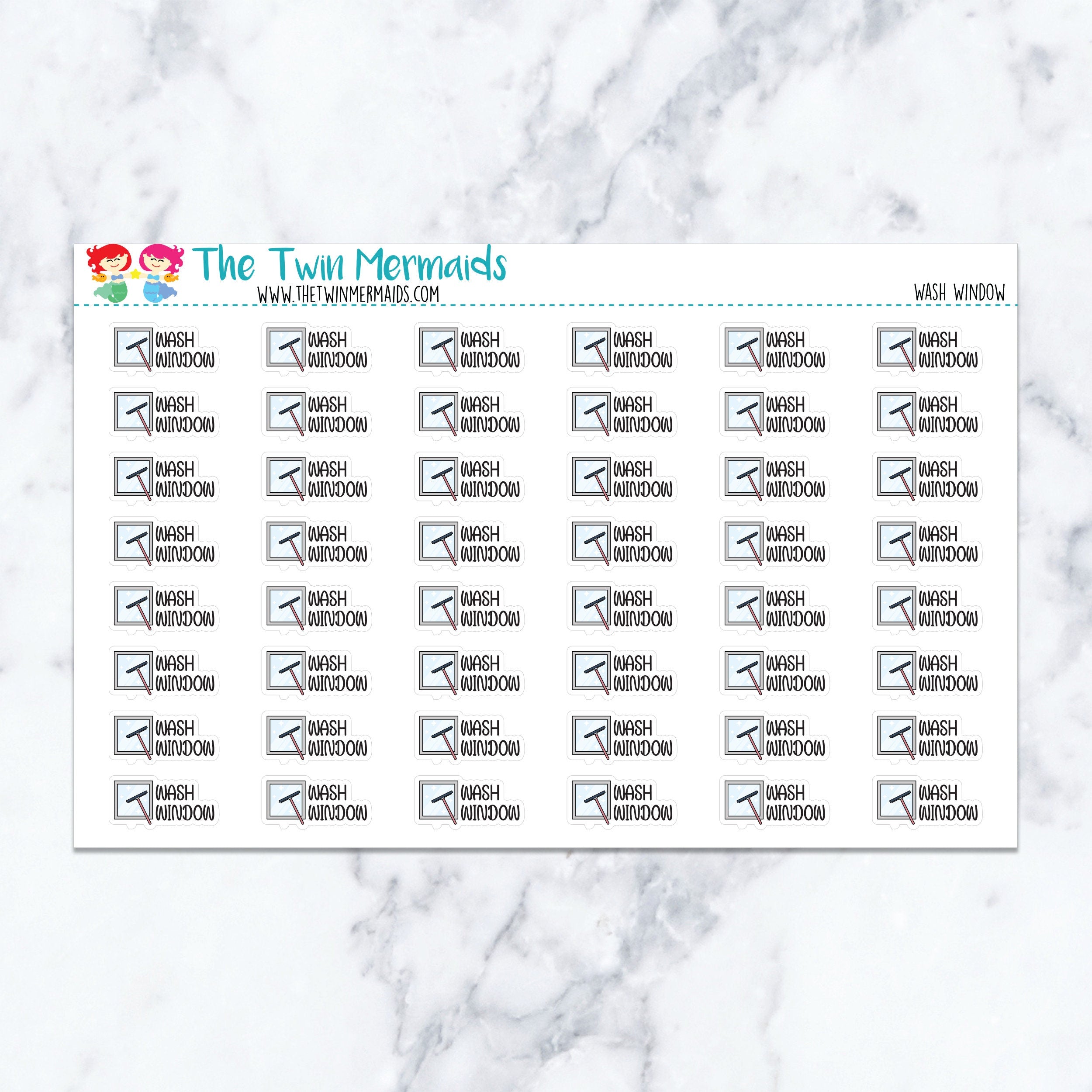 Wash Window Planner Stickers