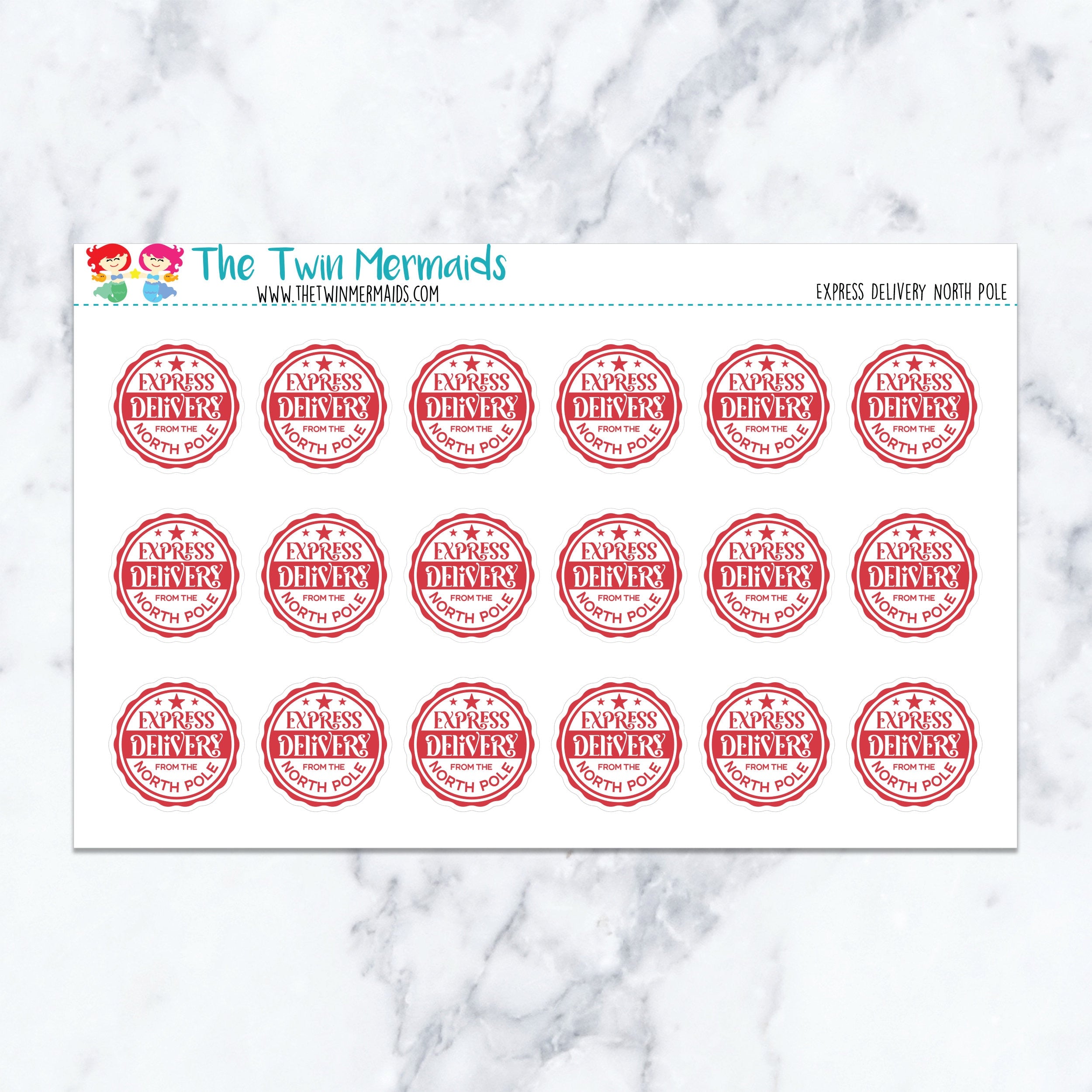 Express Delivery North Pole Planner Stickers