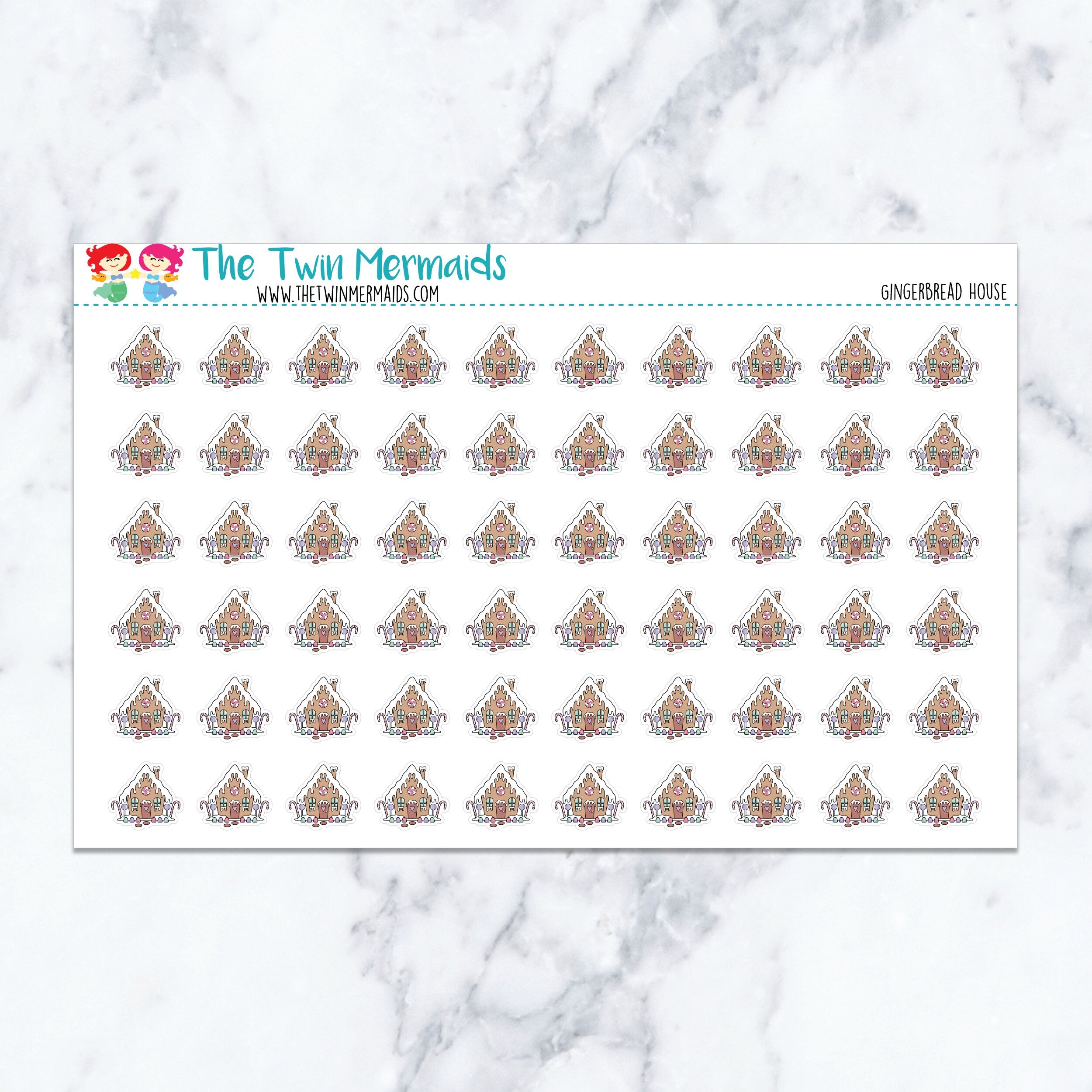 Gingerbread House Planner Stickers
