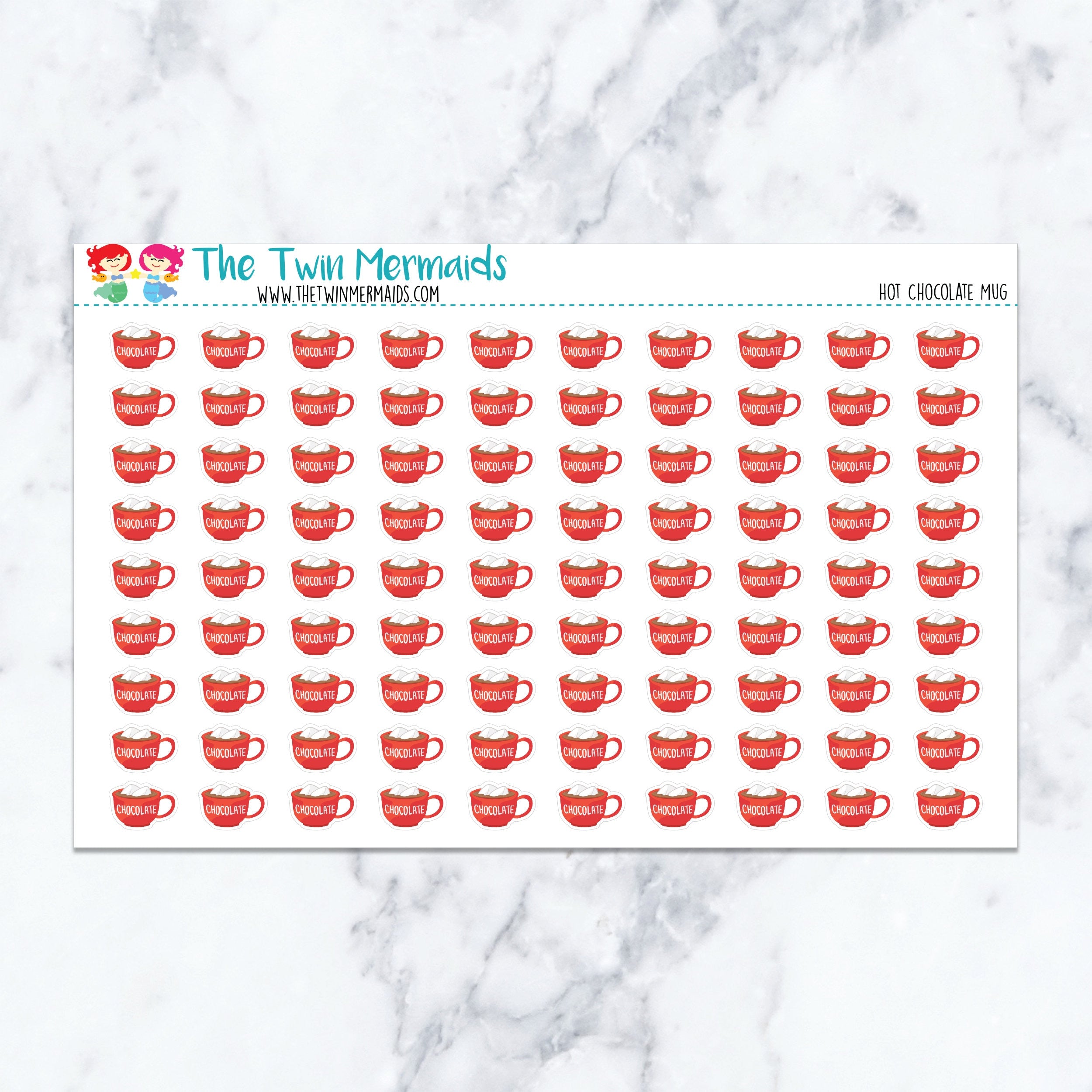 Hot Chocolate Mug Planner Stickers