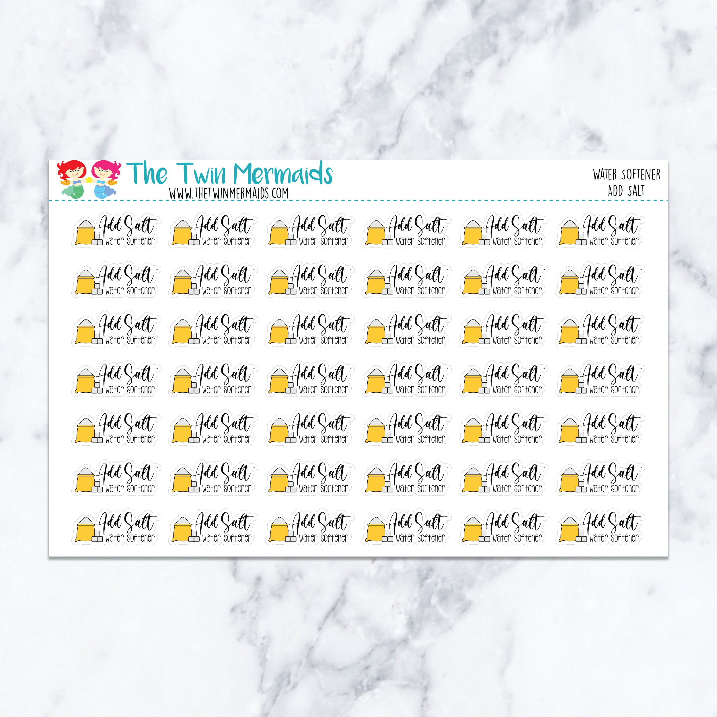 Water Softener Add Salt Planner Stickers