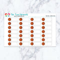 Basketball Quarter Boxes Planner Stickers