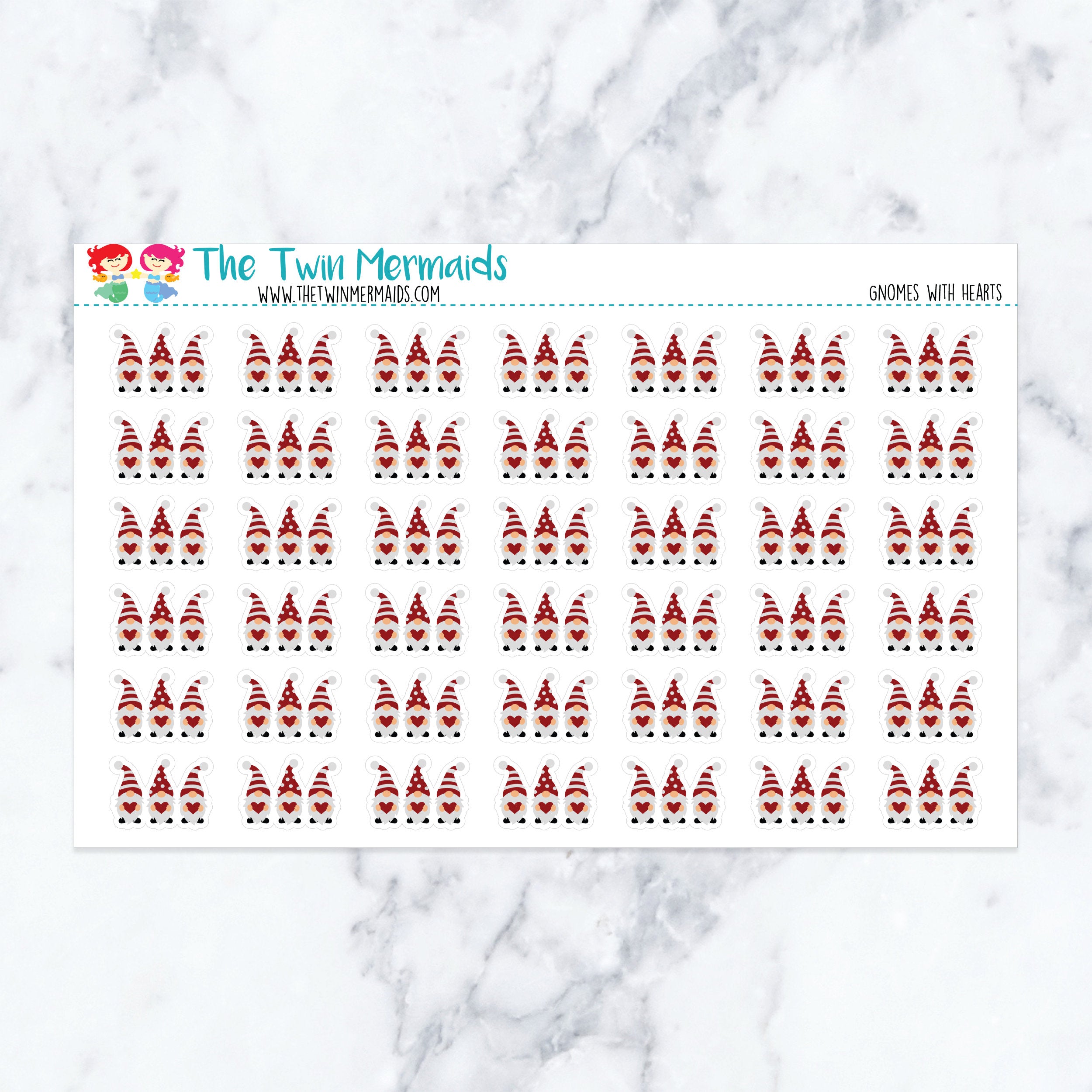 Gnomes with Hearts Planner Stickers