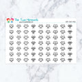 Heart Candy Emojis Planner Stickers