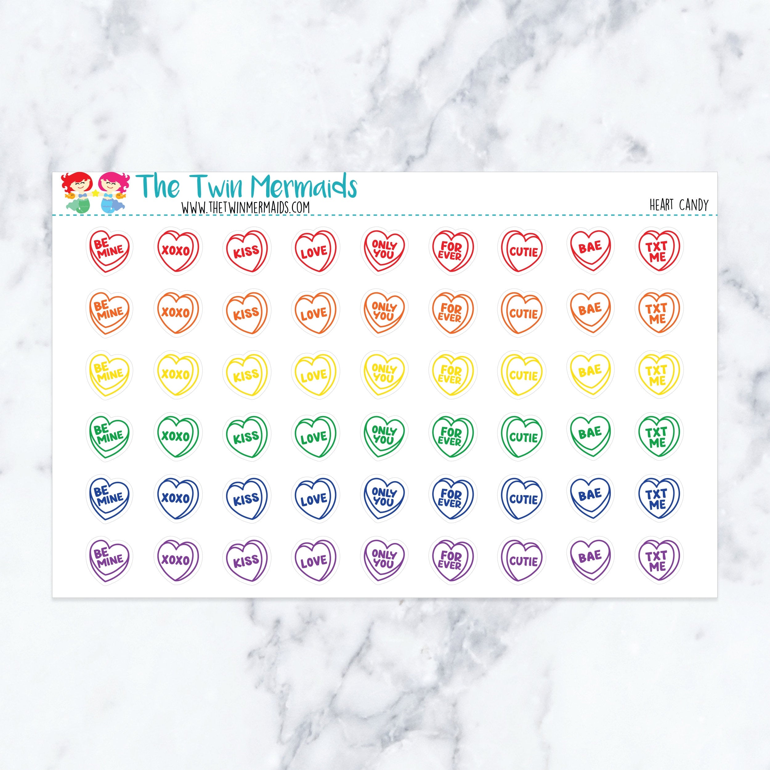 Heart Candy Planner Stickers