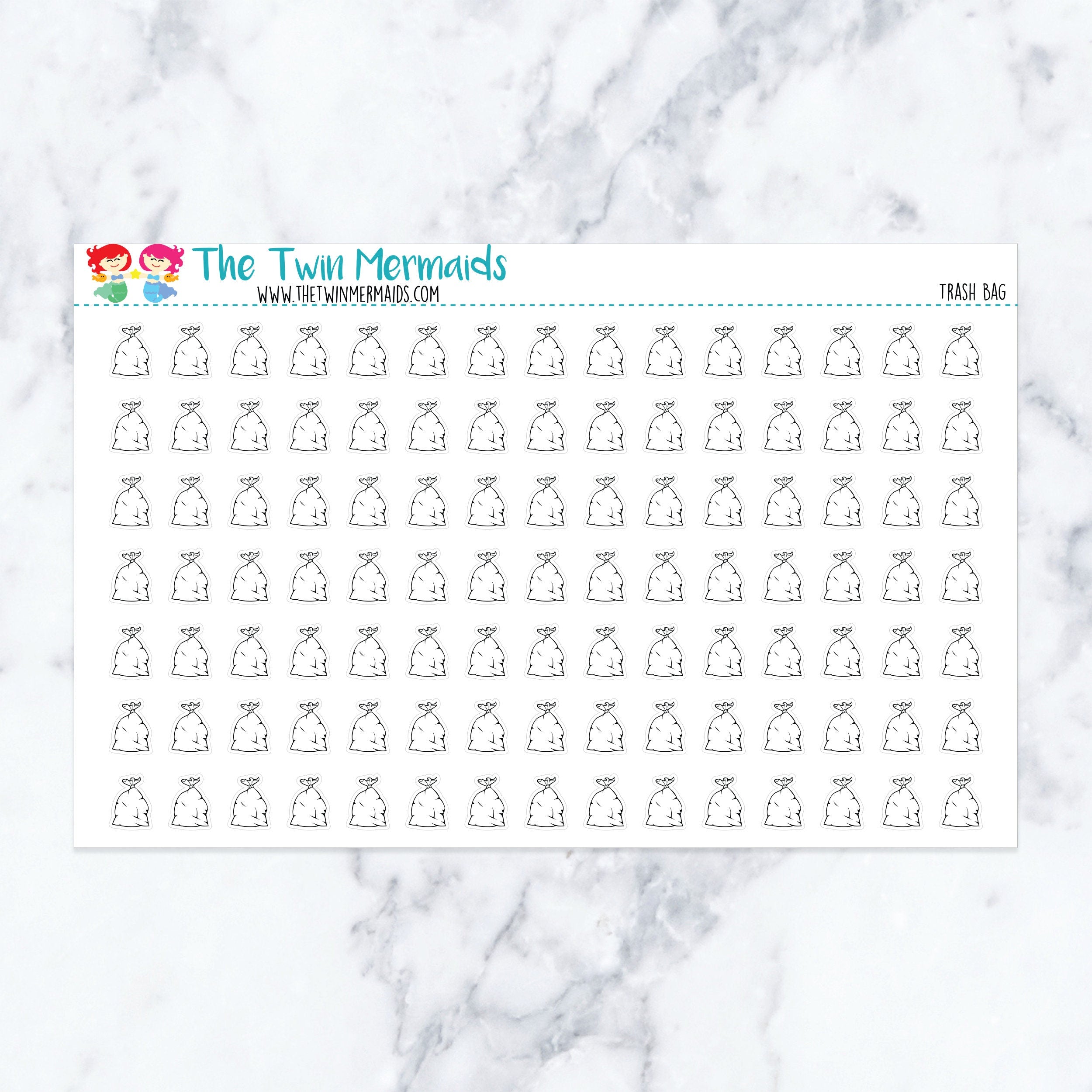 Trash Bag Planner Stickers