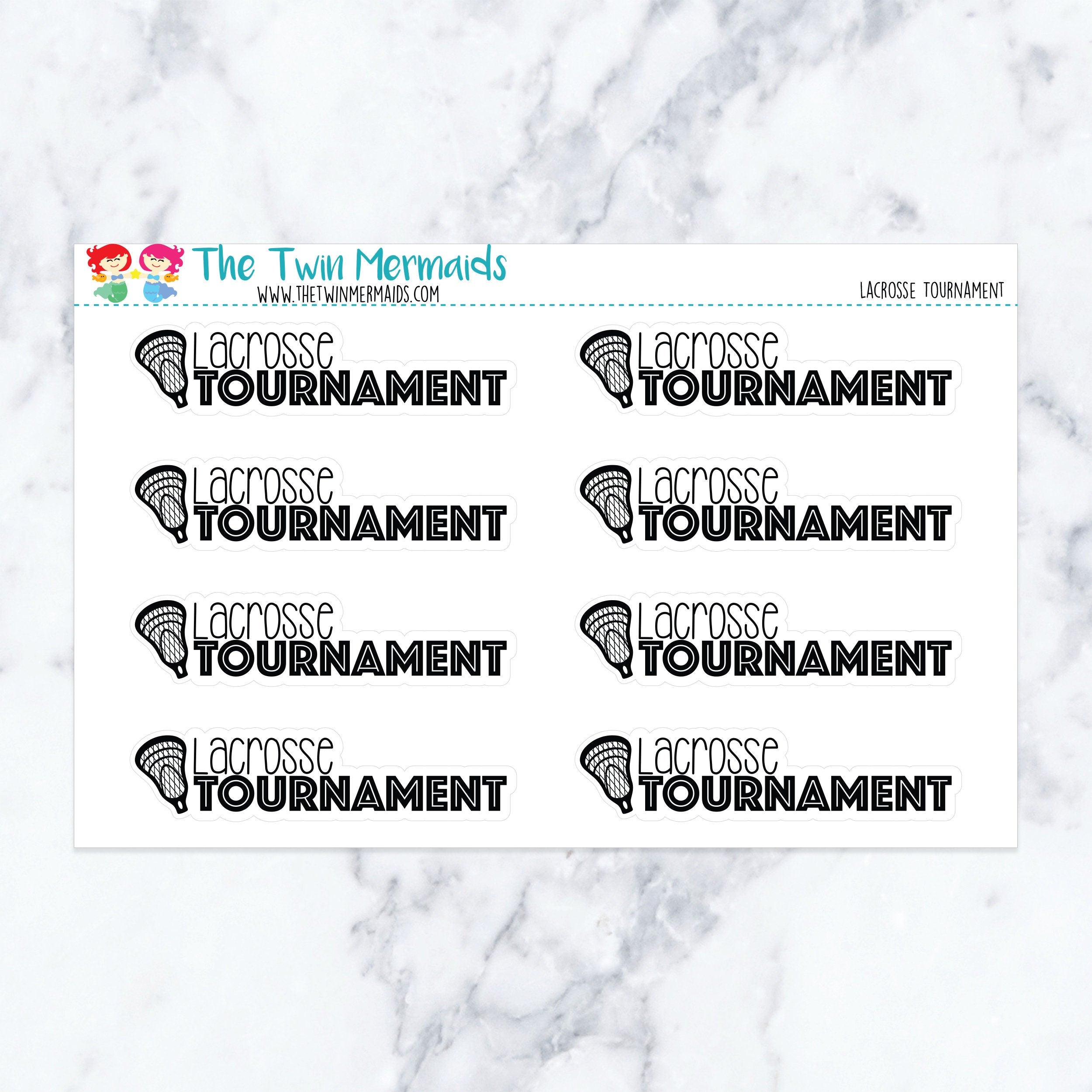 Lacrosse Tournament Planner Stickers
