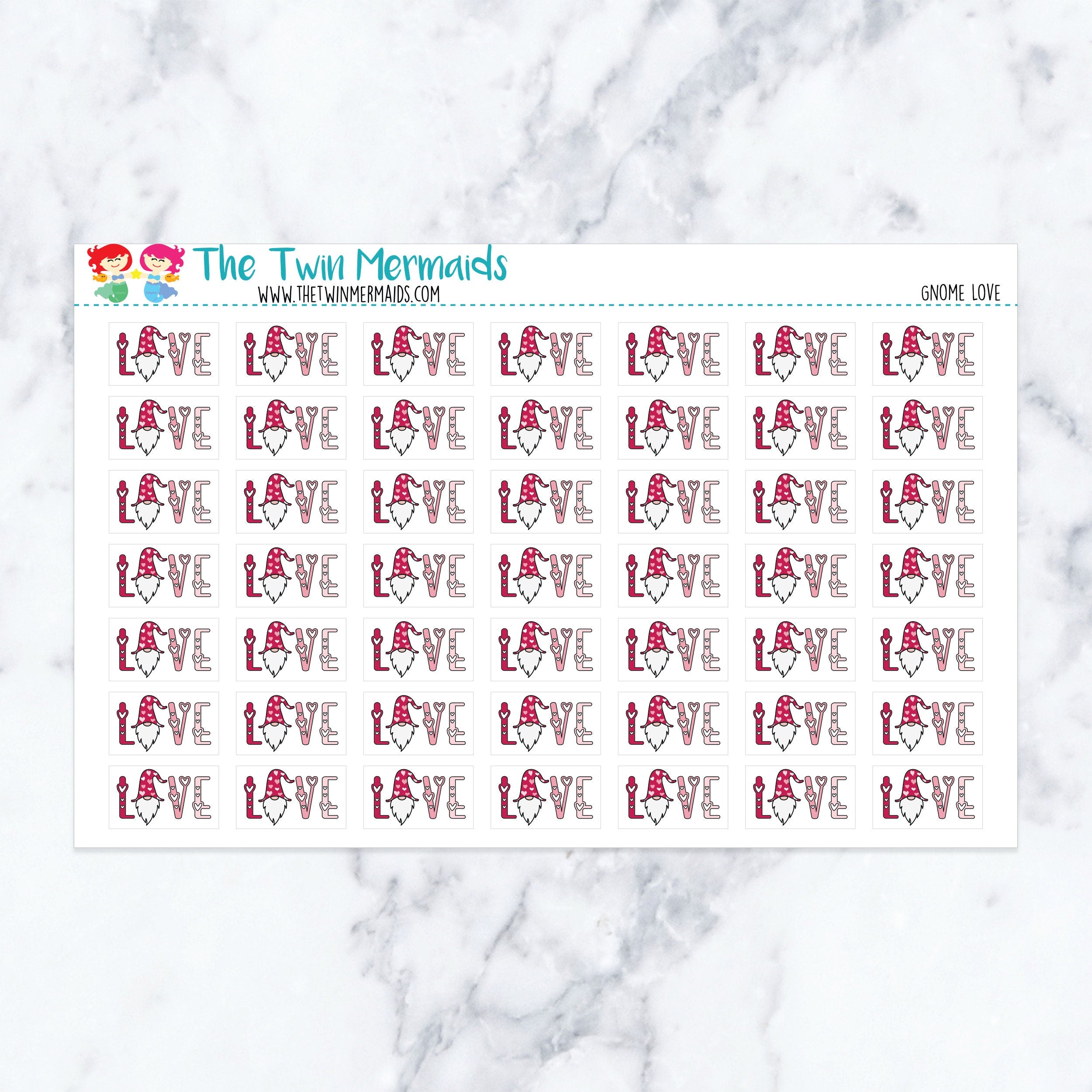 Gnome Love Planner Stickers