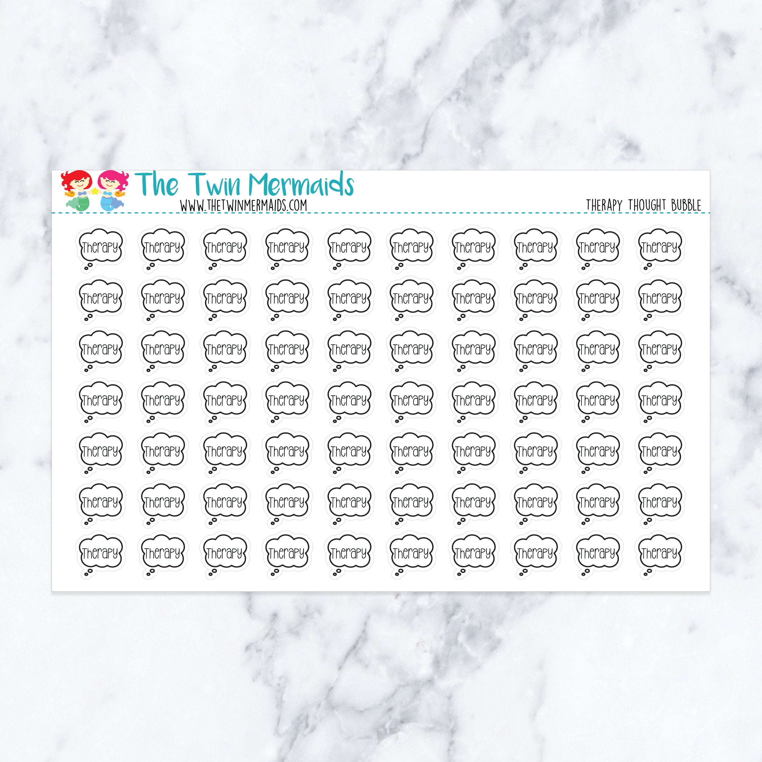 Therapy Thought Bubble Planner Stickers