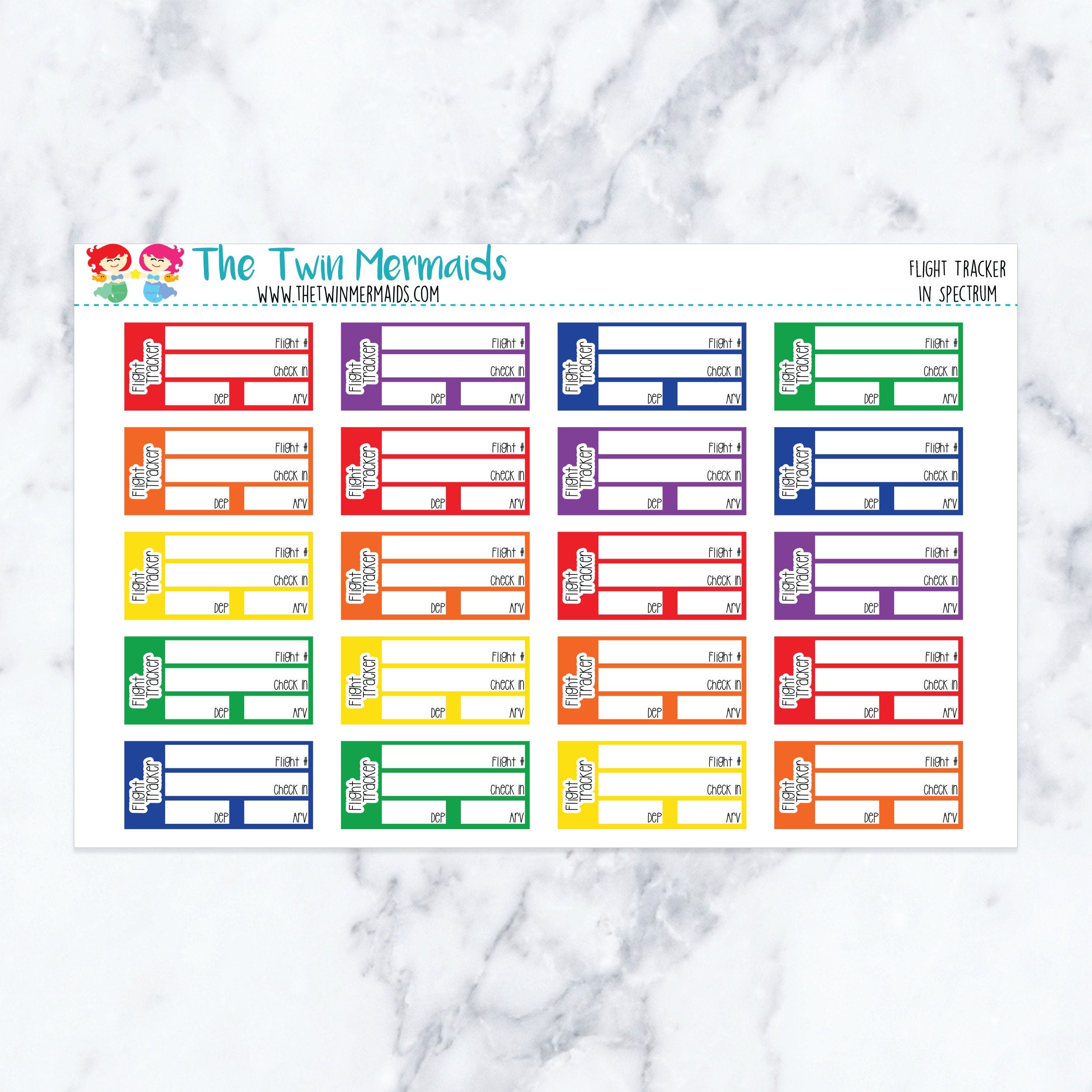 Flight Tracker in Spectrum Planner Stickers
