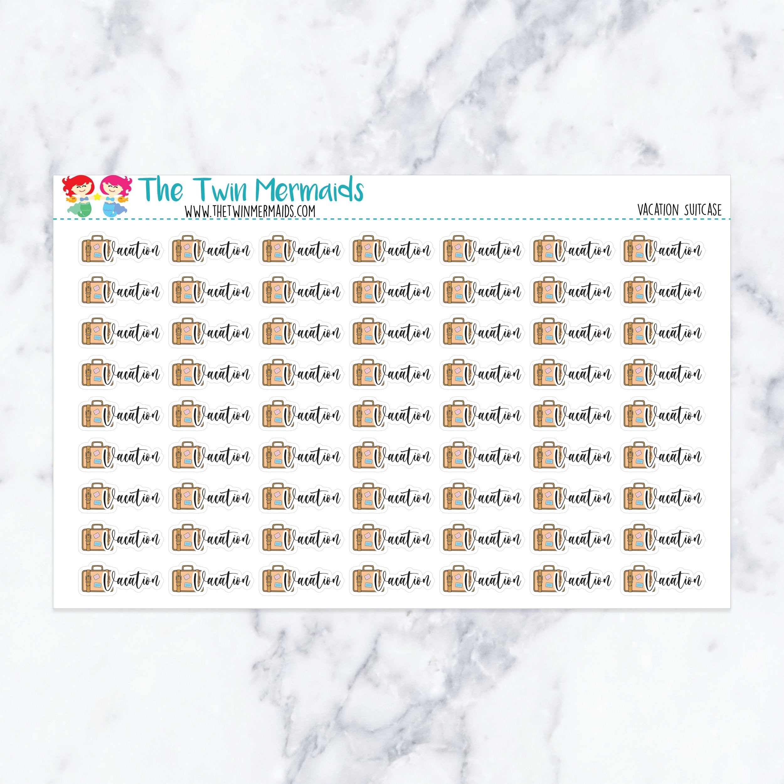 Vacation Suitcase Planner Stickers