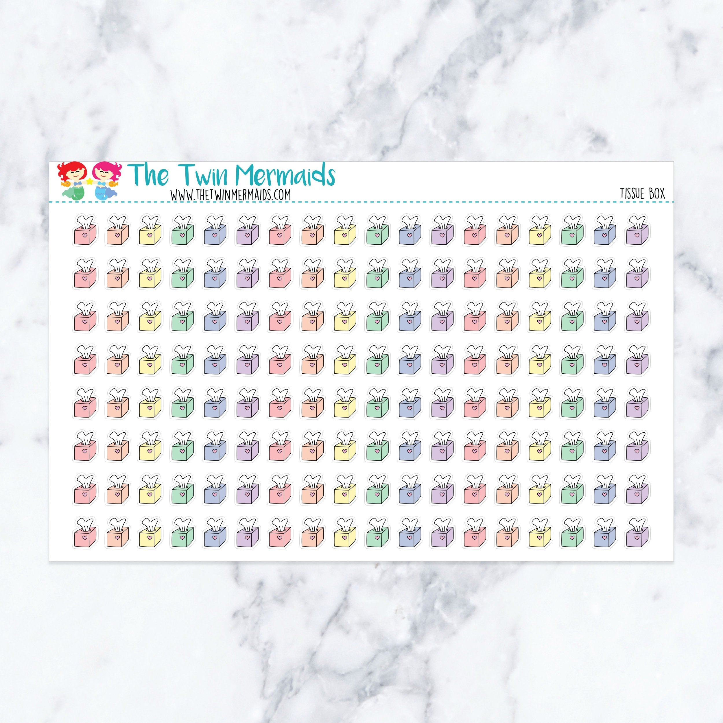 Tissue Box Planner Stickers