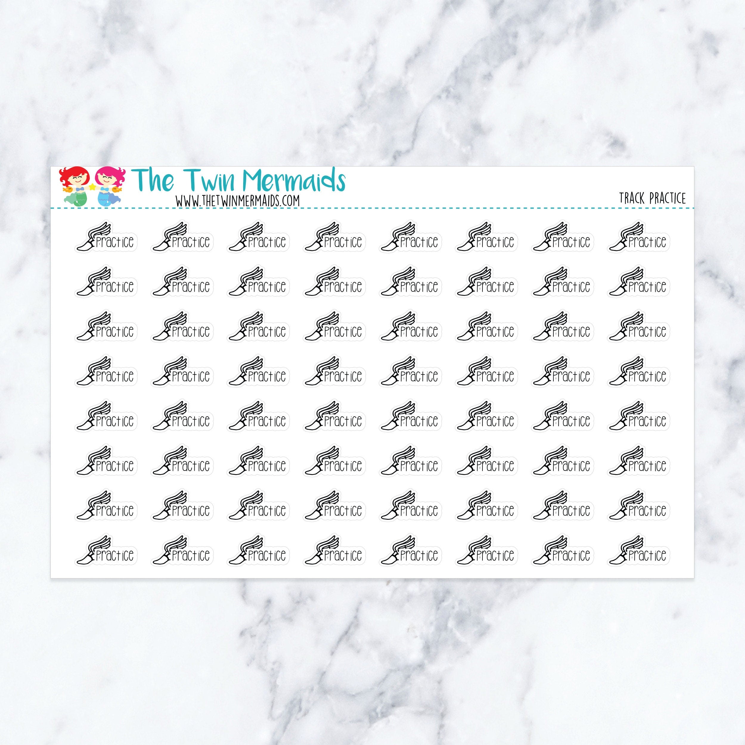 Track Practice Planner Stickers