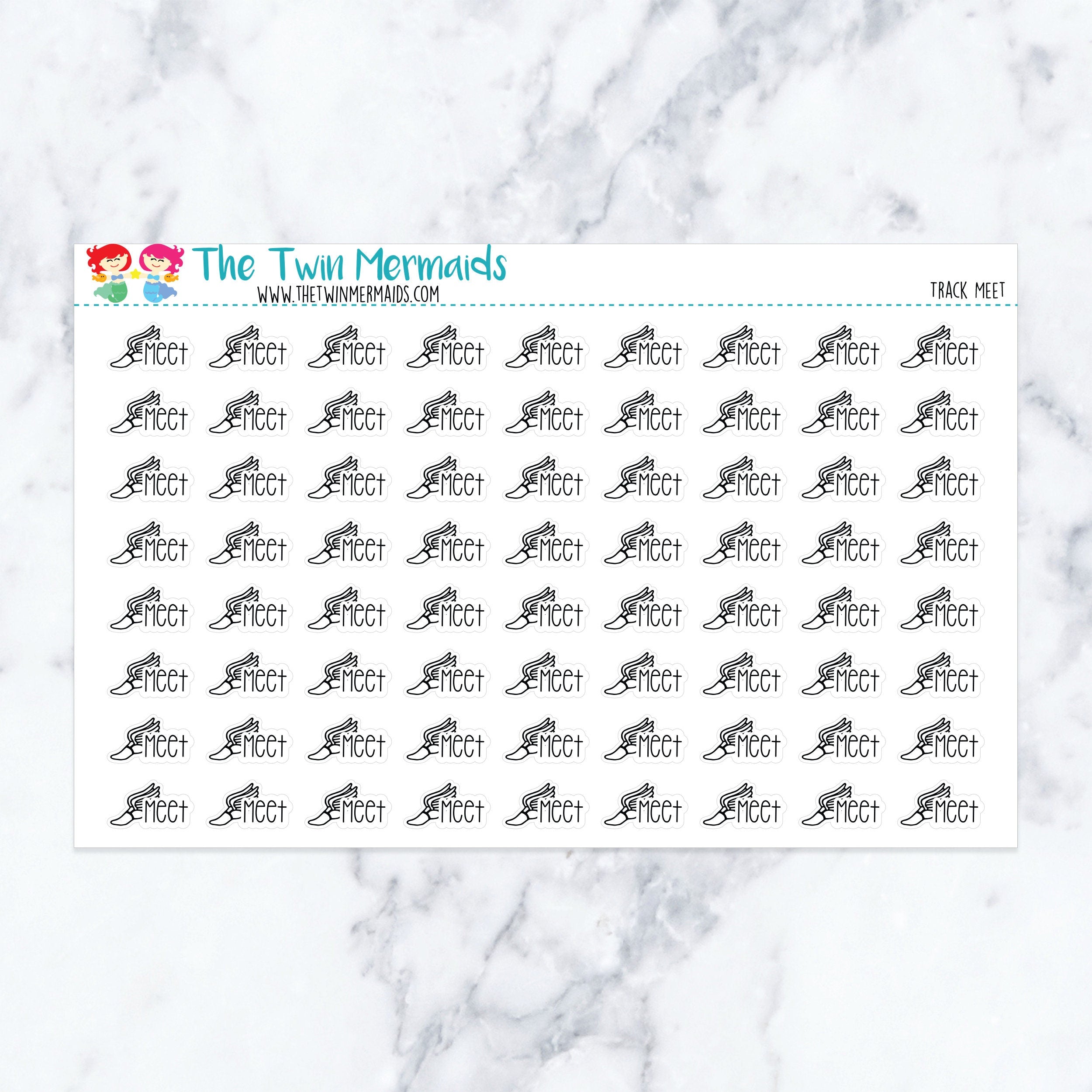 Track Meet Planner Stickers