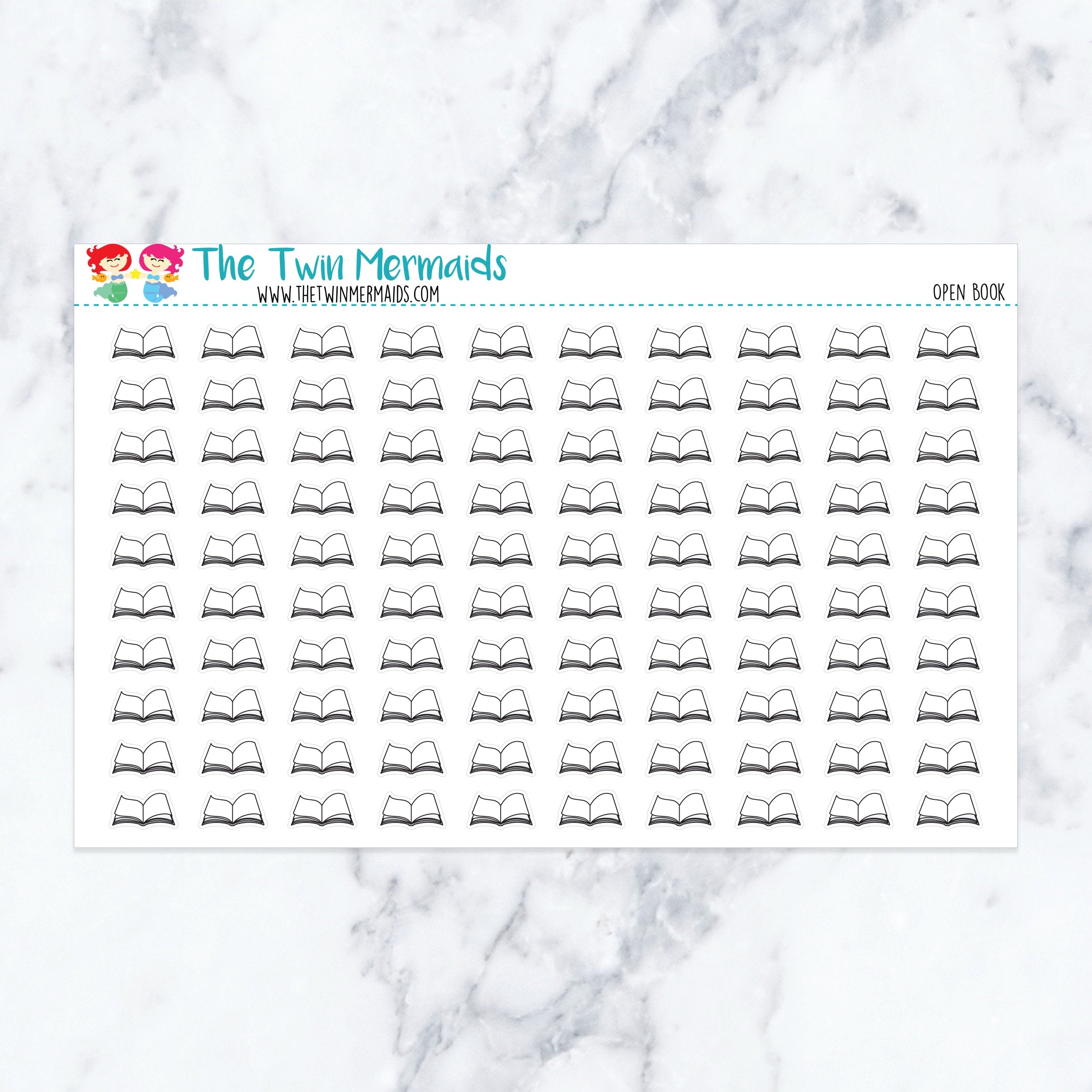 Open Book Planner Stickers