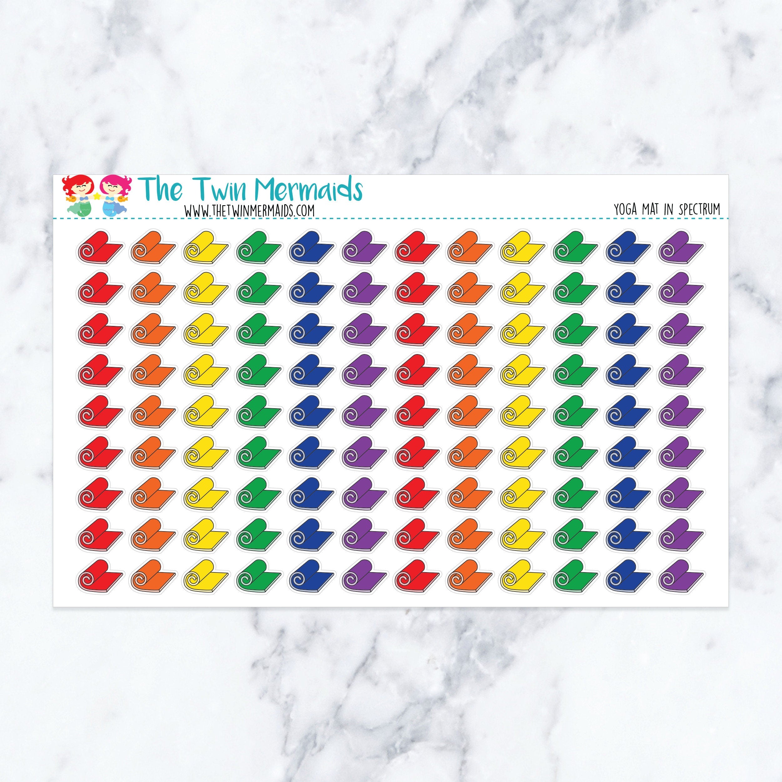 Yoga Mat in Spectrum Planner Stickers