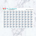 Fourth of July Computer Desktop planner stickers. Kiss-cut sticker sheet for planners, bullet journals, and scrapbooking.