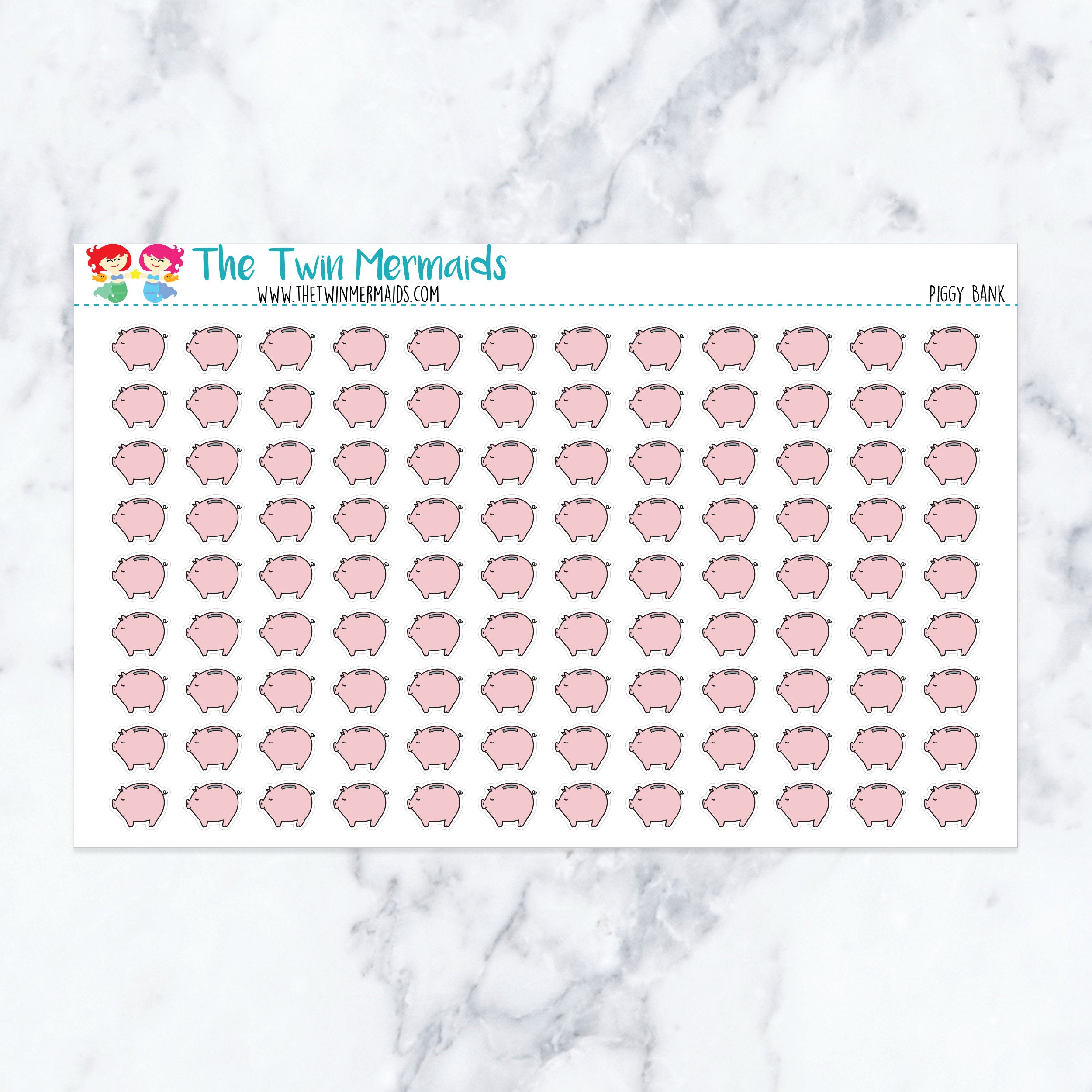 Piggy Bank Planner Stickers