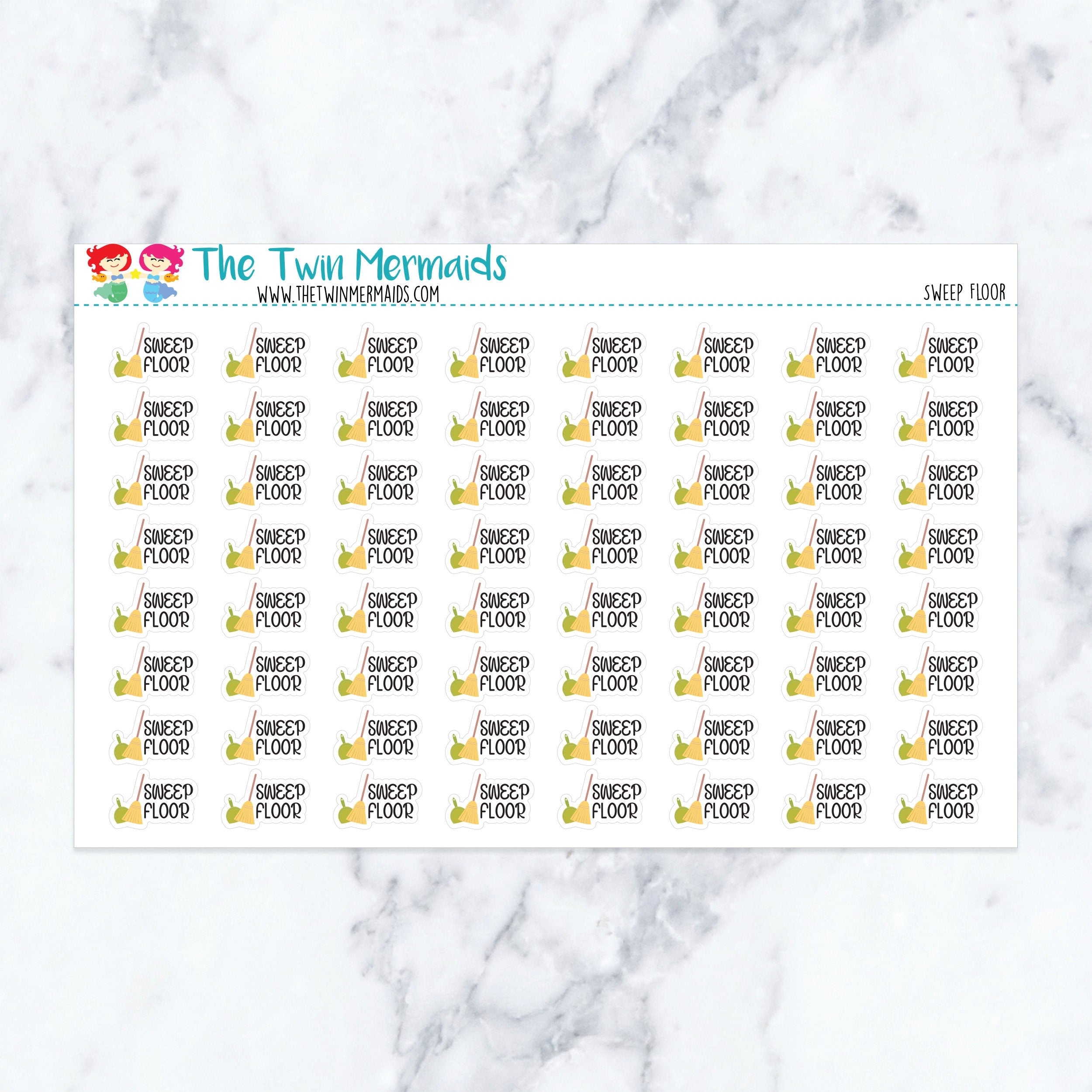 Sweep Floor Planner Stickers