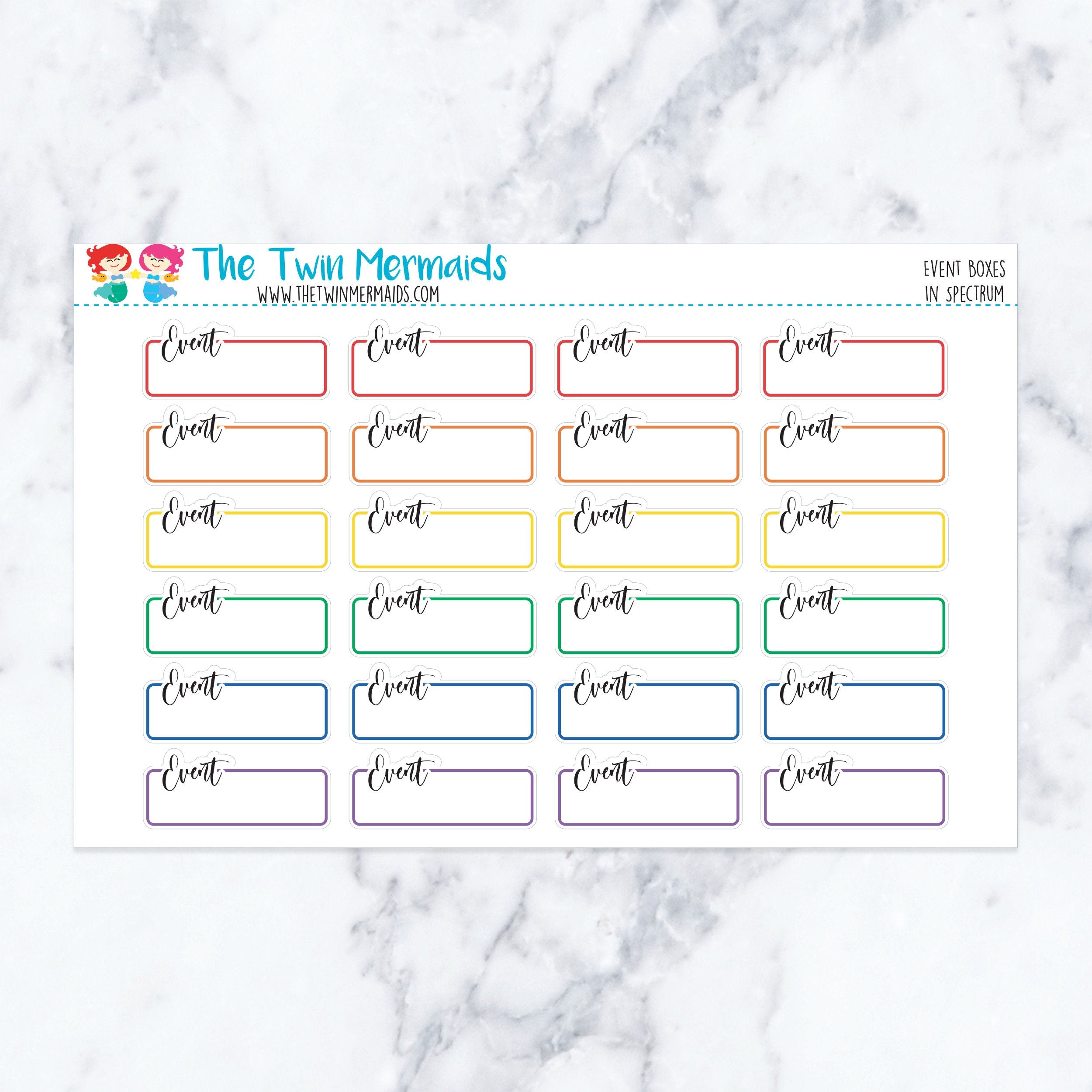 Event Boxes in Spectrum Planner Stickers