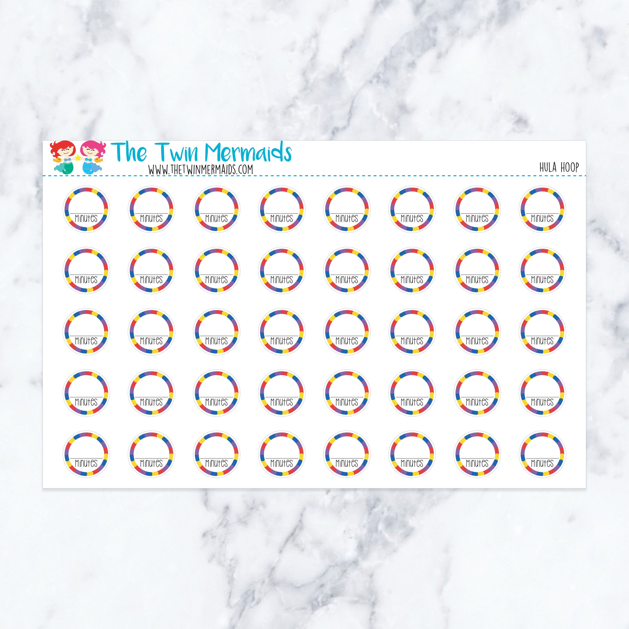 Hula Hoop Planner Stickers
