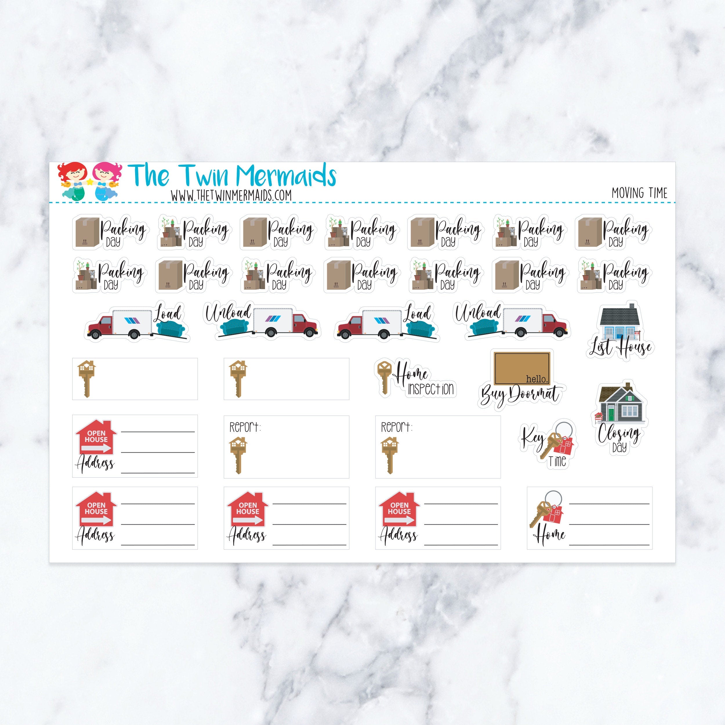 Moving Time Planner Stickers