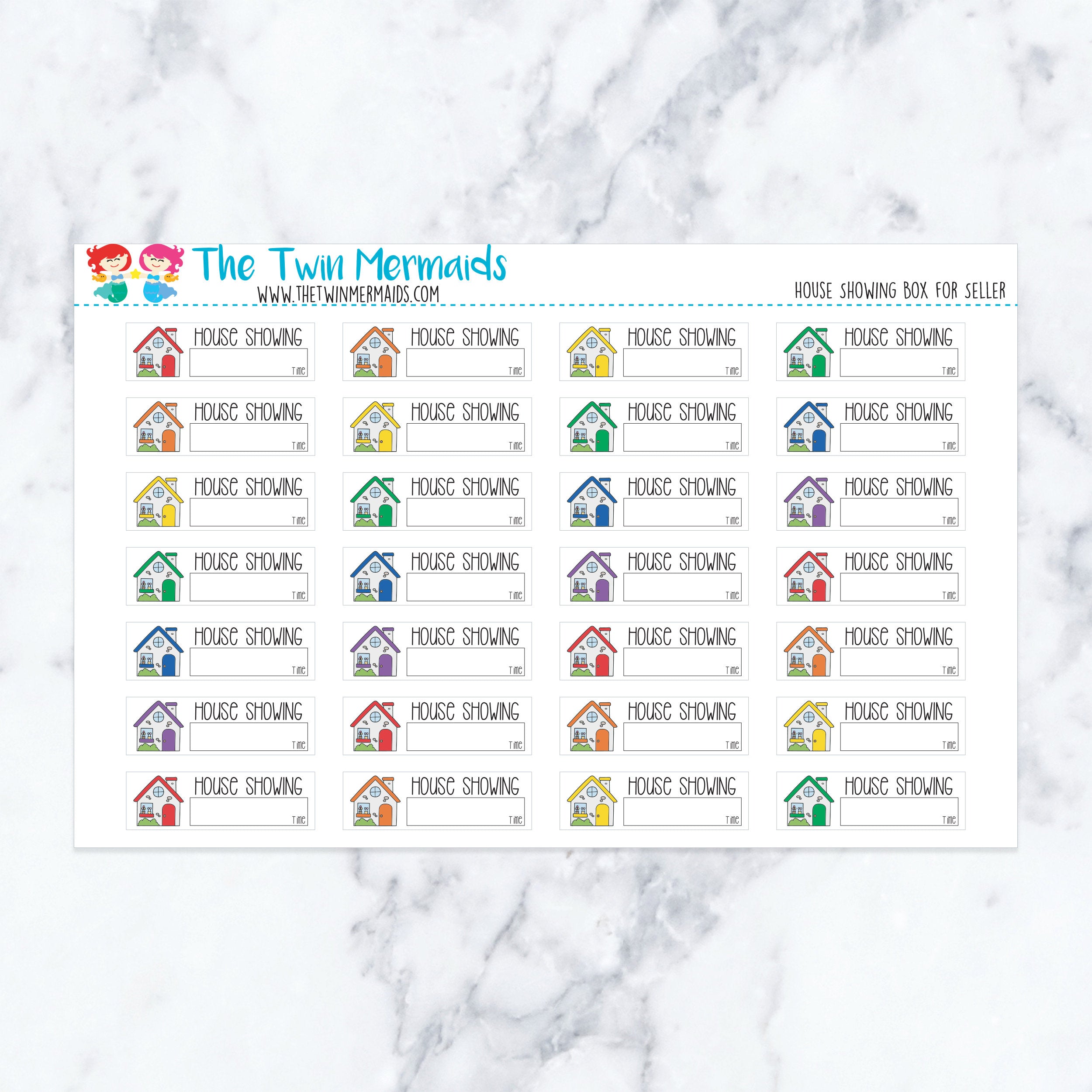 House Showing Box for Seller Planner Stickers
