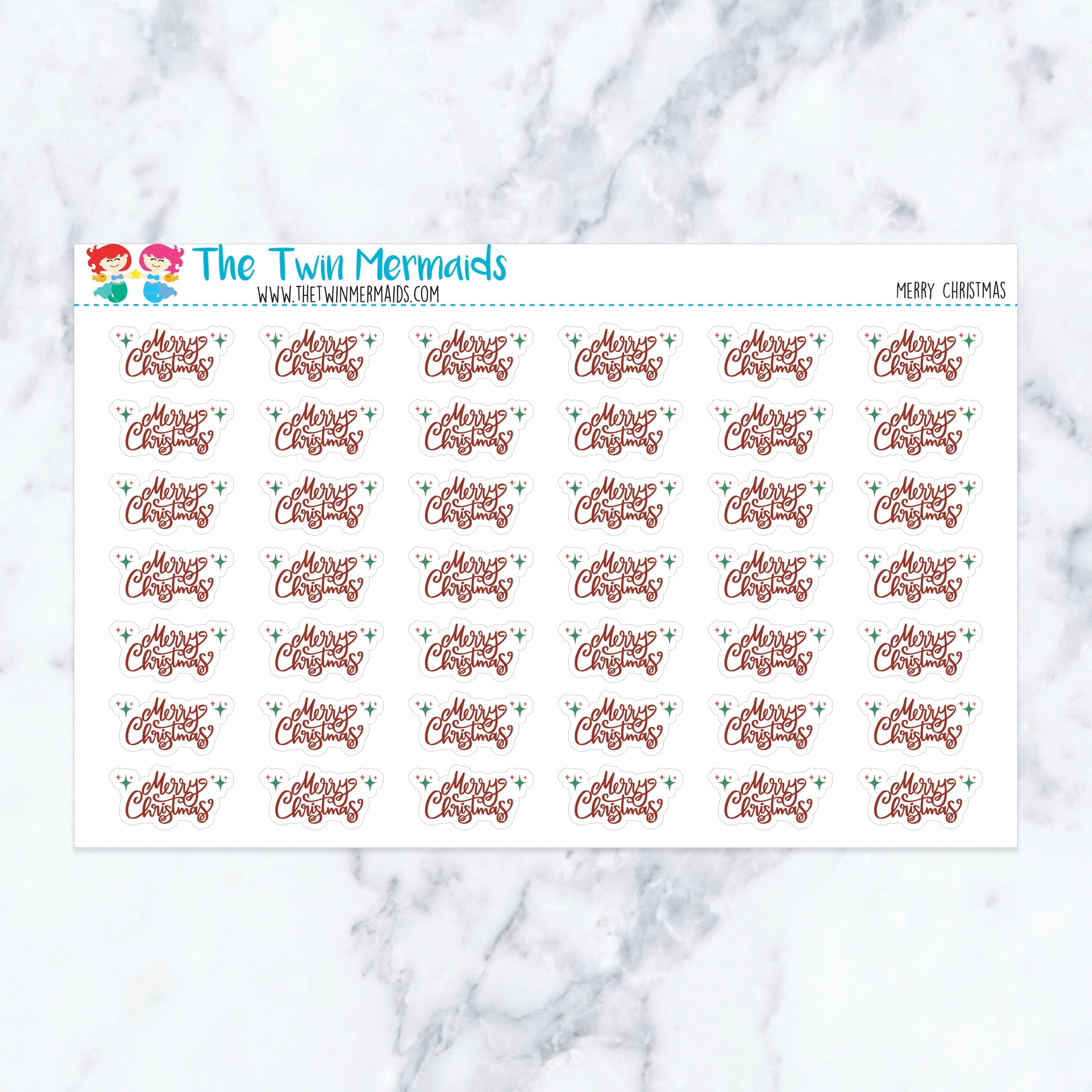 Merry Christmas Planner Stickers