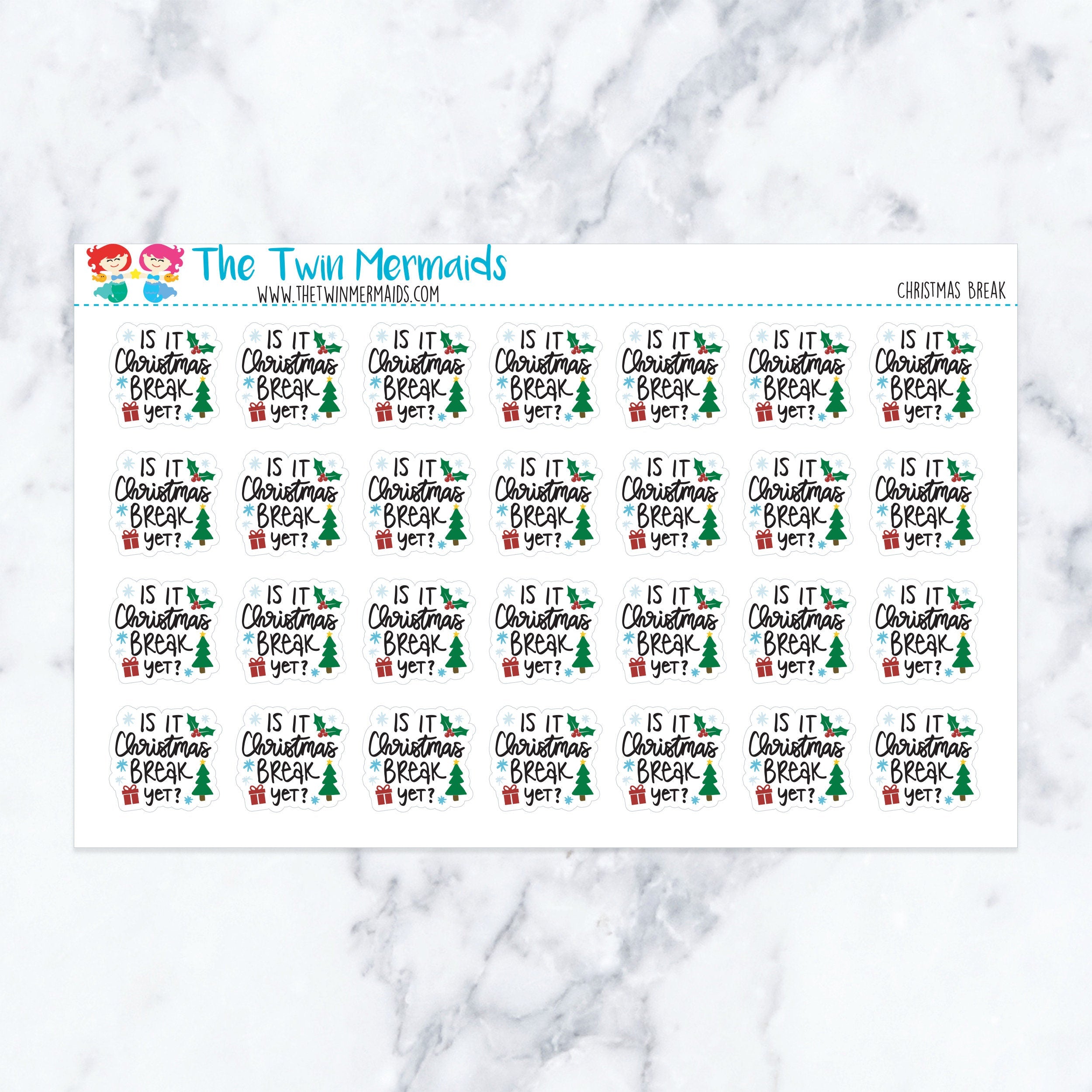 Christmas Break Planner Stickers