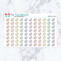 Rubber Duck in Pastel planner stickers, pastel color scheme. Kiss-cut sticker sheet for planners, bullet journals, and scrapb