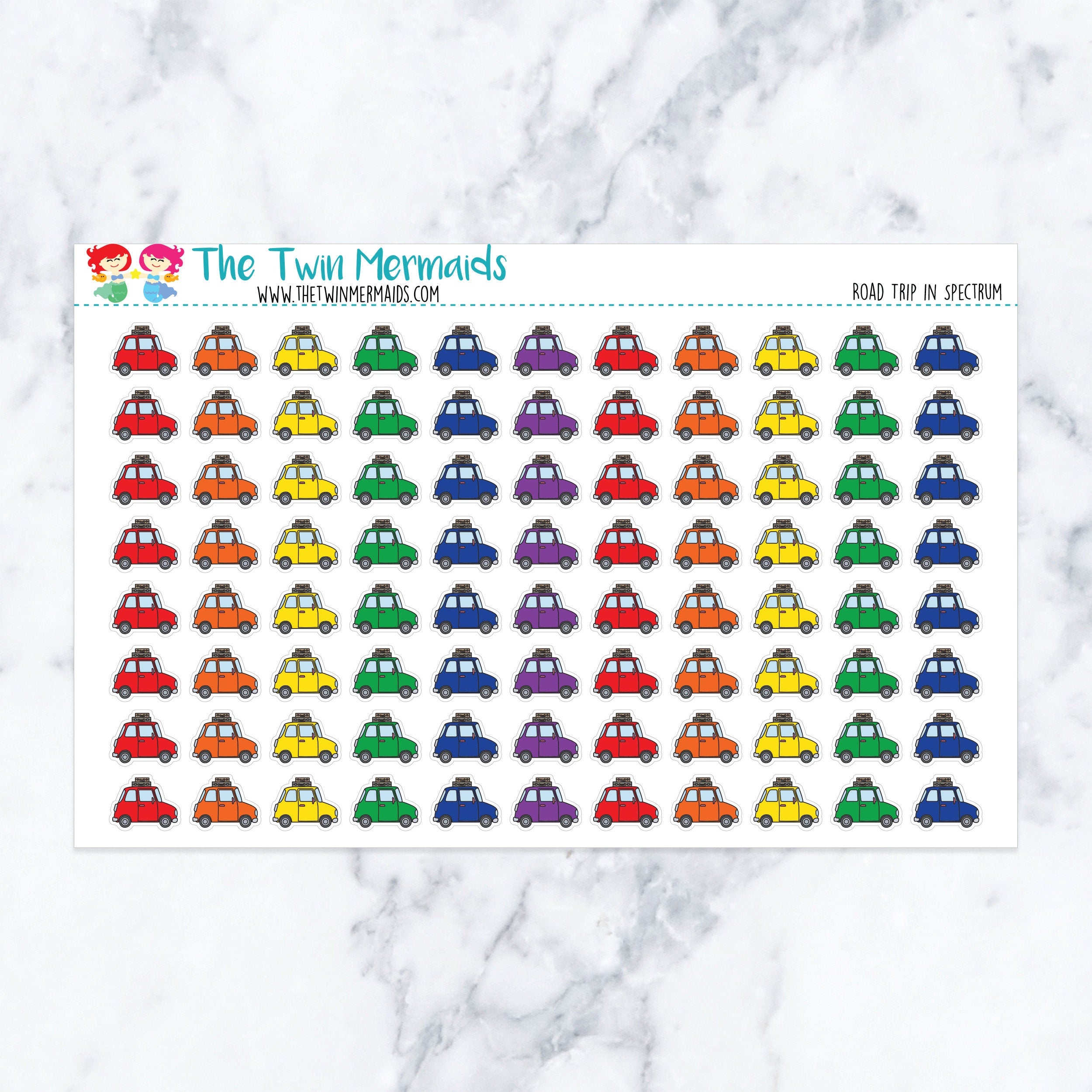 Road Trip in Spectrum Planner Stickers