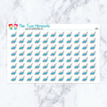 Iron planner stickers. Kiss-cut sticker sheet for planners, bullet journals, and scrapbooking.