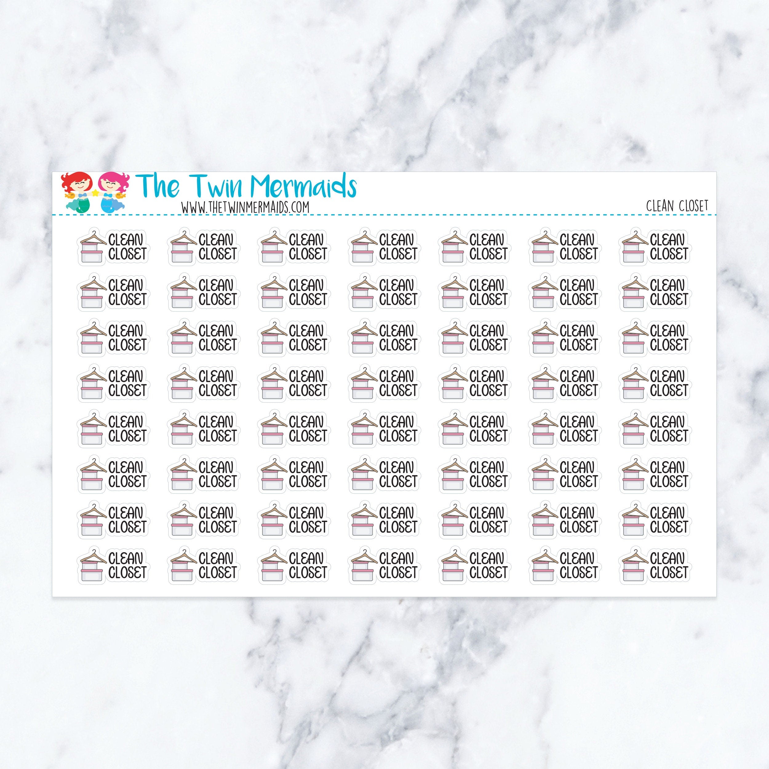 Clean Closet Planner Stickers