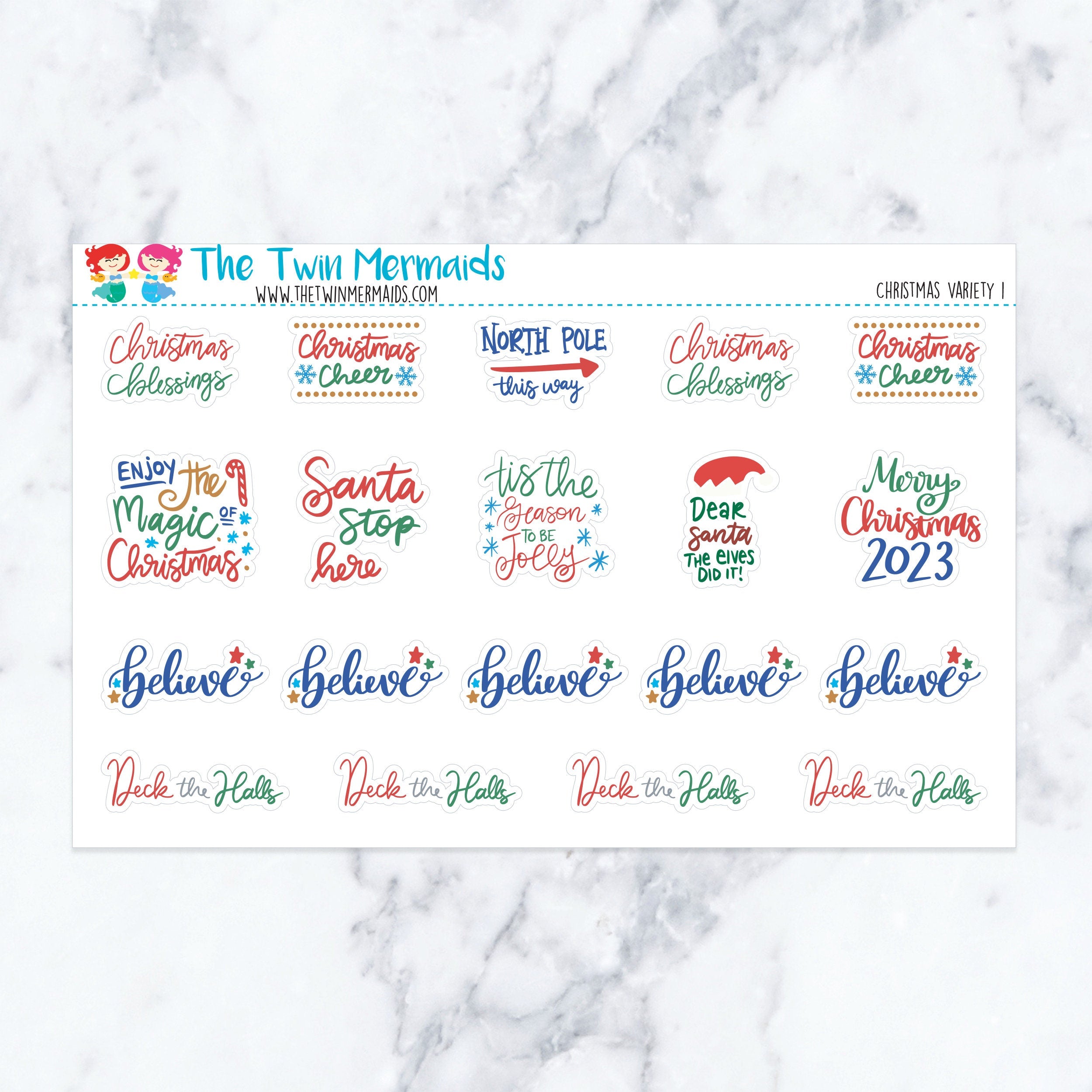 Christmas Variety 1 Planner Stickers